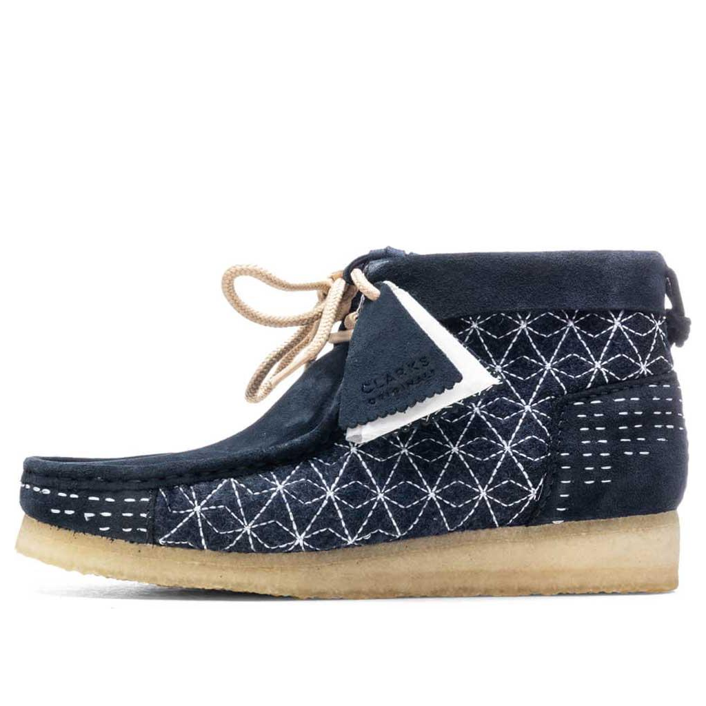 Clarks Wallabee Boots 'Navy Shashiko' 26169152(MENS)