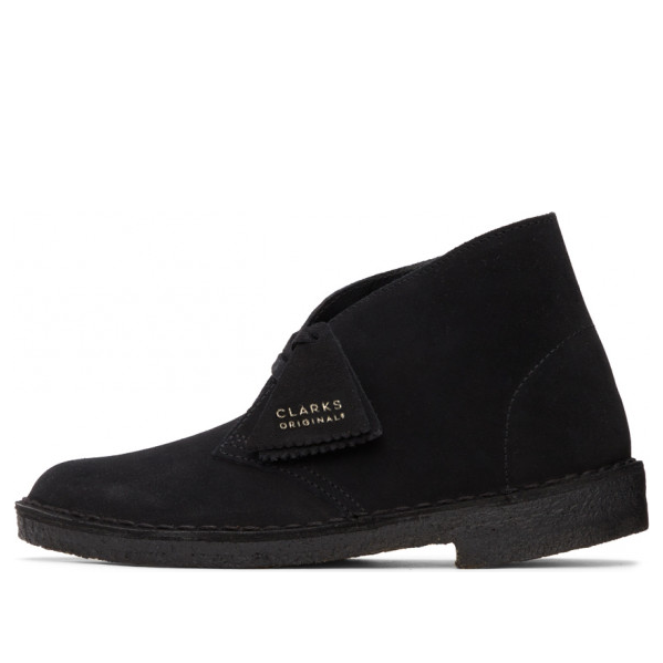 (WMNS) Clarks Desert Boots Suede 'Black' 26155524(WOMENS)