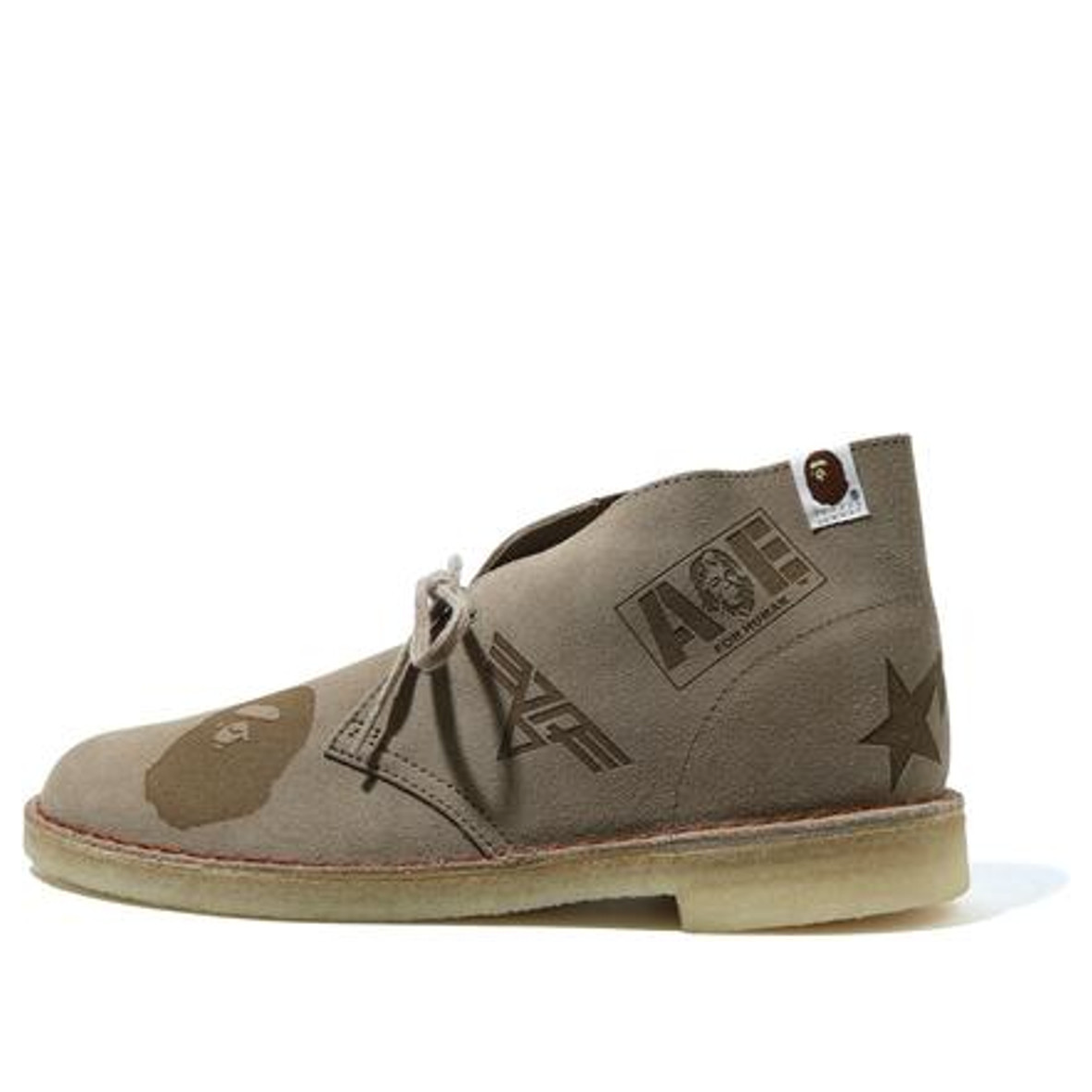 Clarks x A Bathing Ape Desert Boots 'Grey Embossed' 26149860(MENS)