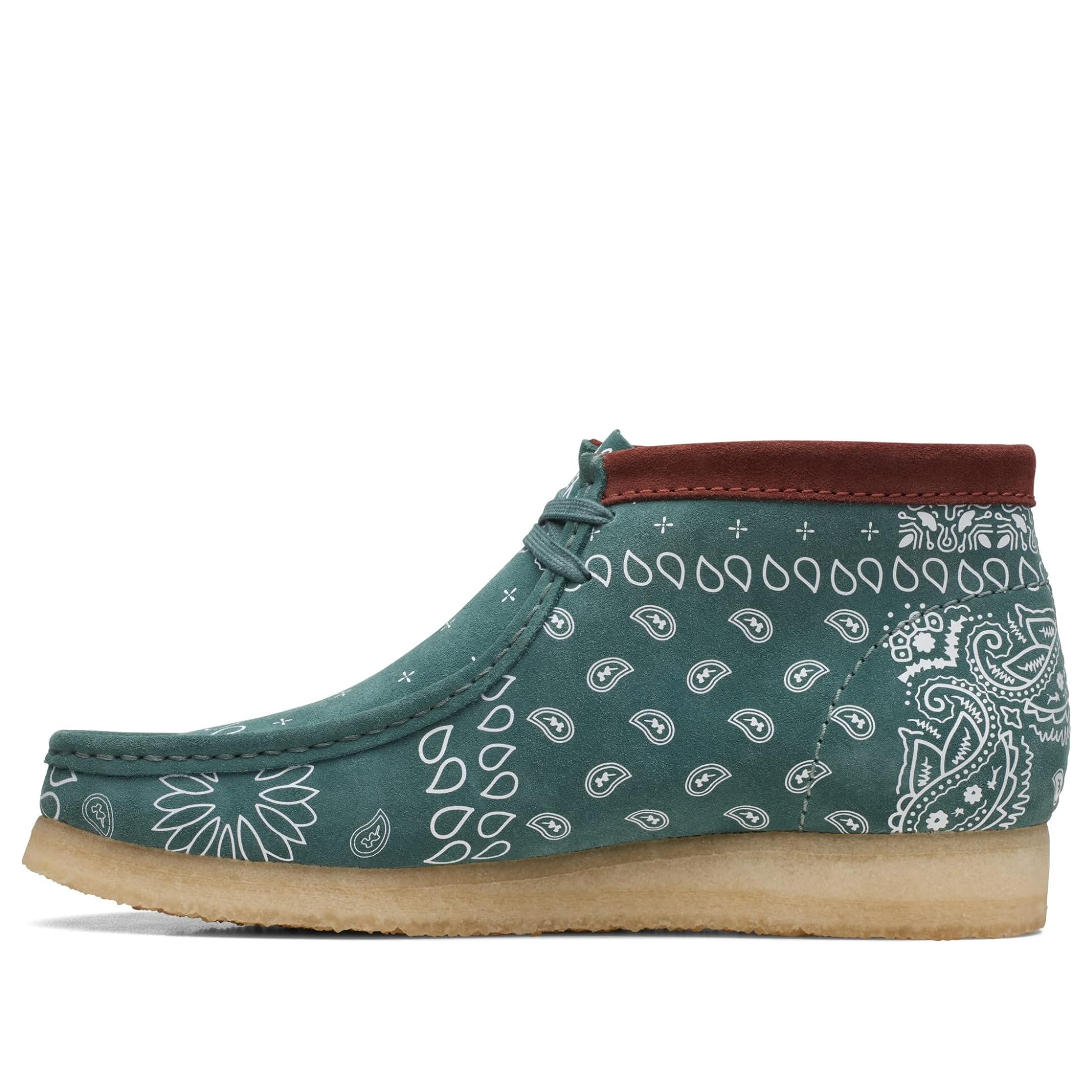 Clarks Wallabee Boots 'Green Paisley' 26168803(MENS)