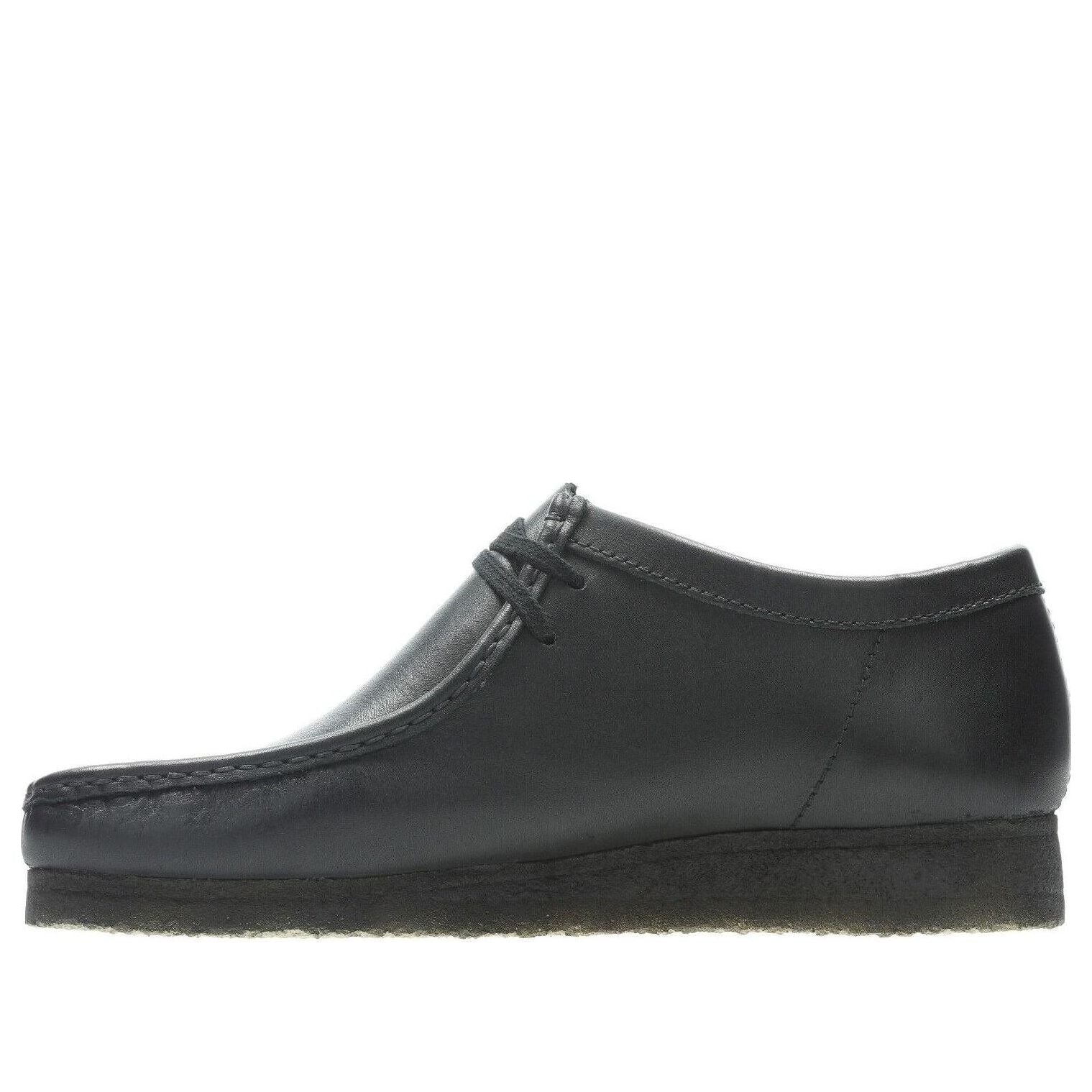 Clarks Wallabee Boots 'Black Leather' 26155514(MENS)