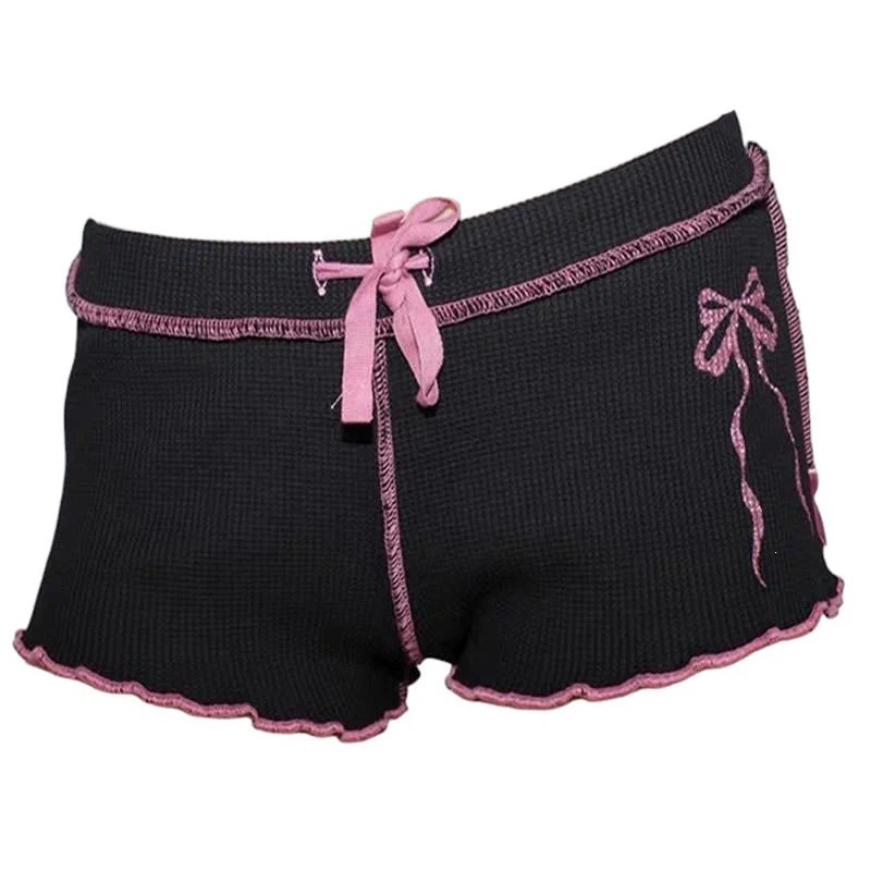 Bow Print Coquette Micro Shorts