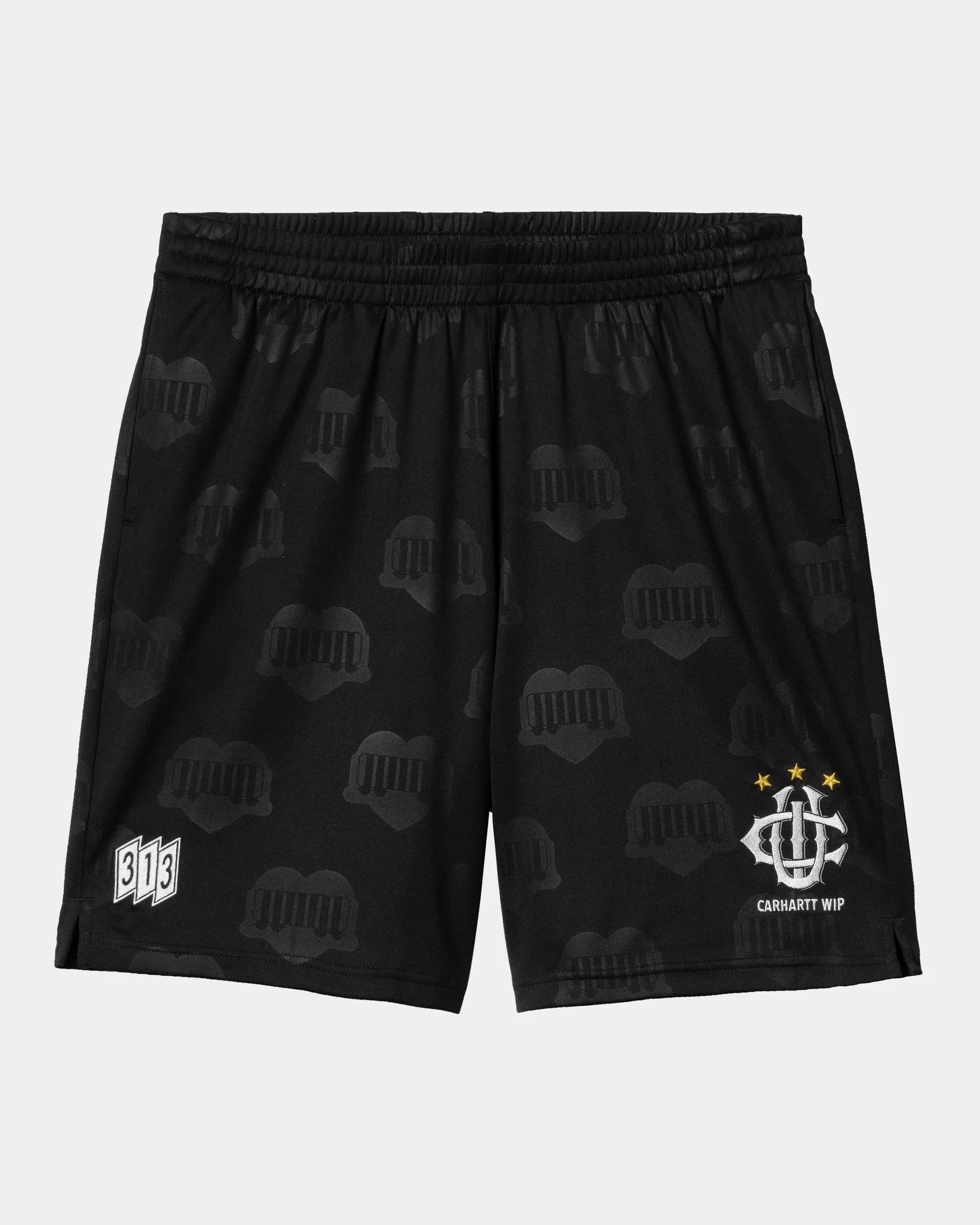 Hartt's Football Short | Black Heart Train Jacquard