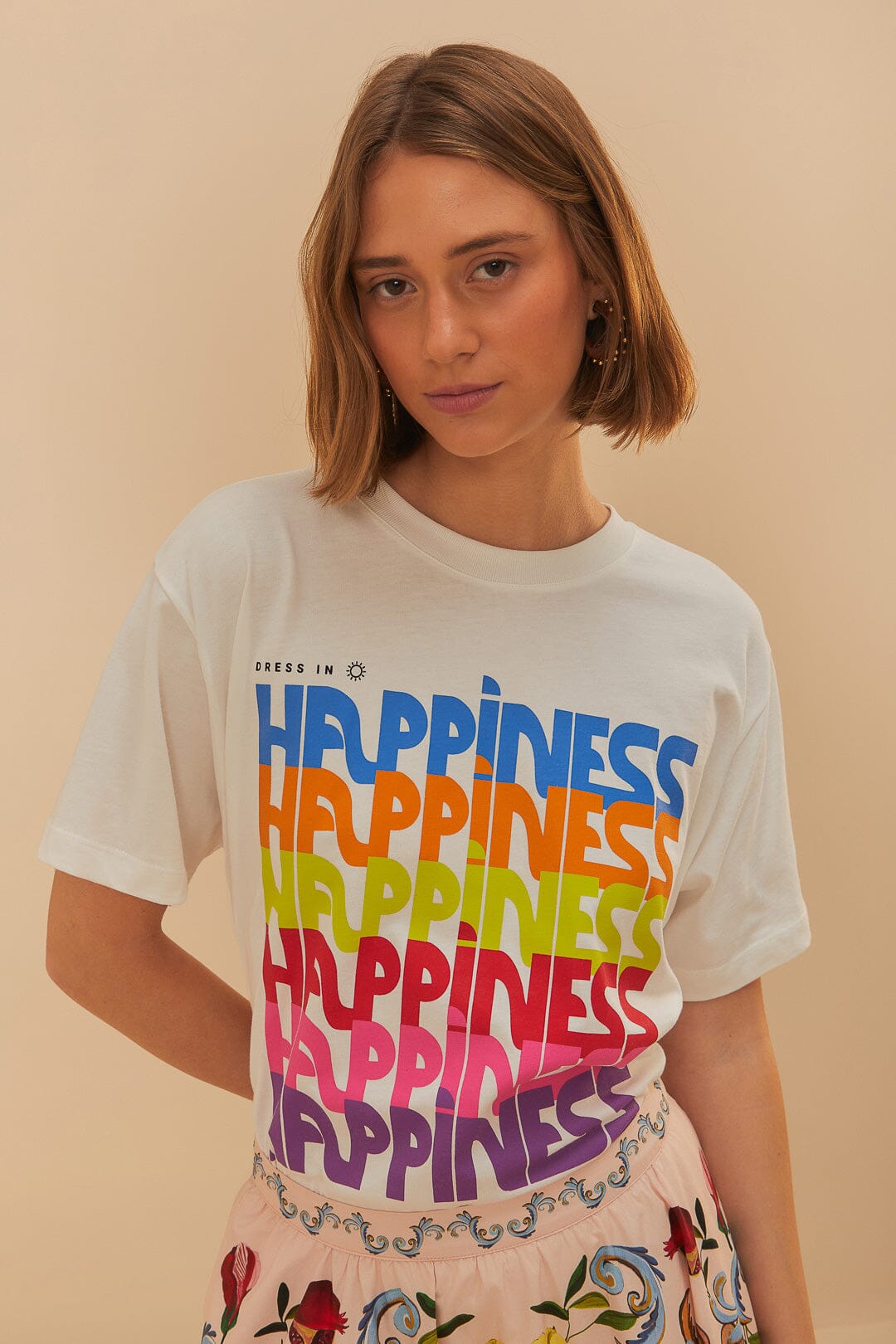 Off-White Dress In Happiness Relaxed T-Shirt