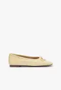 Arissa Crocodile-Embossed Leather Flat