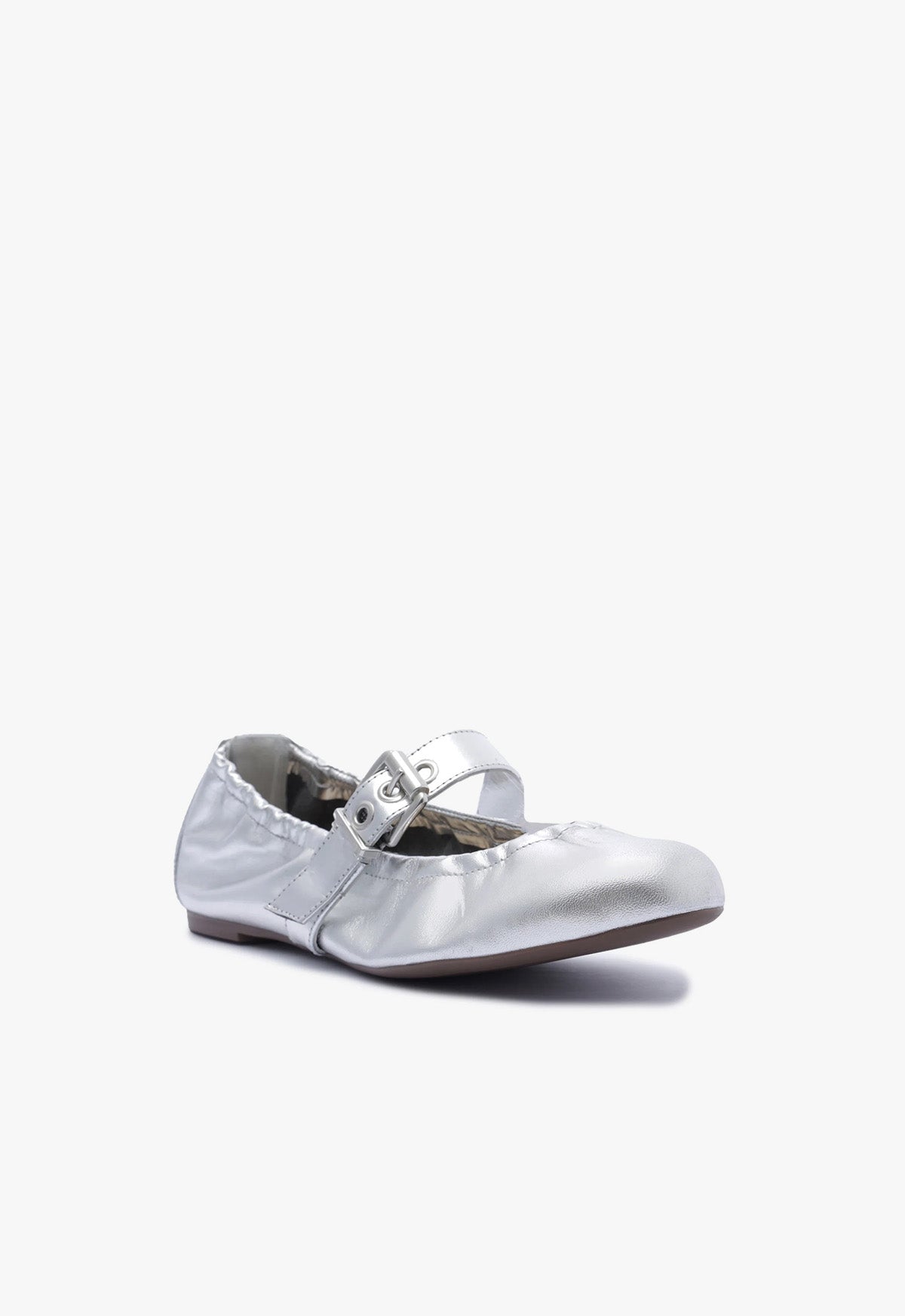 Calita Metallic Leather Flat