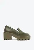 Viola Tractor Leather Flat