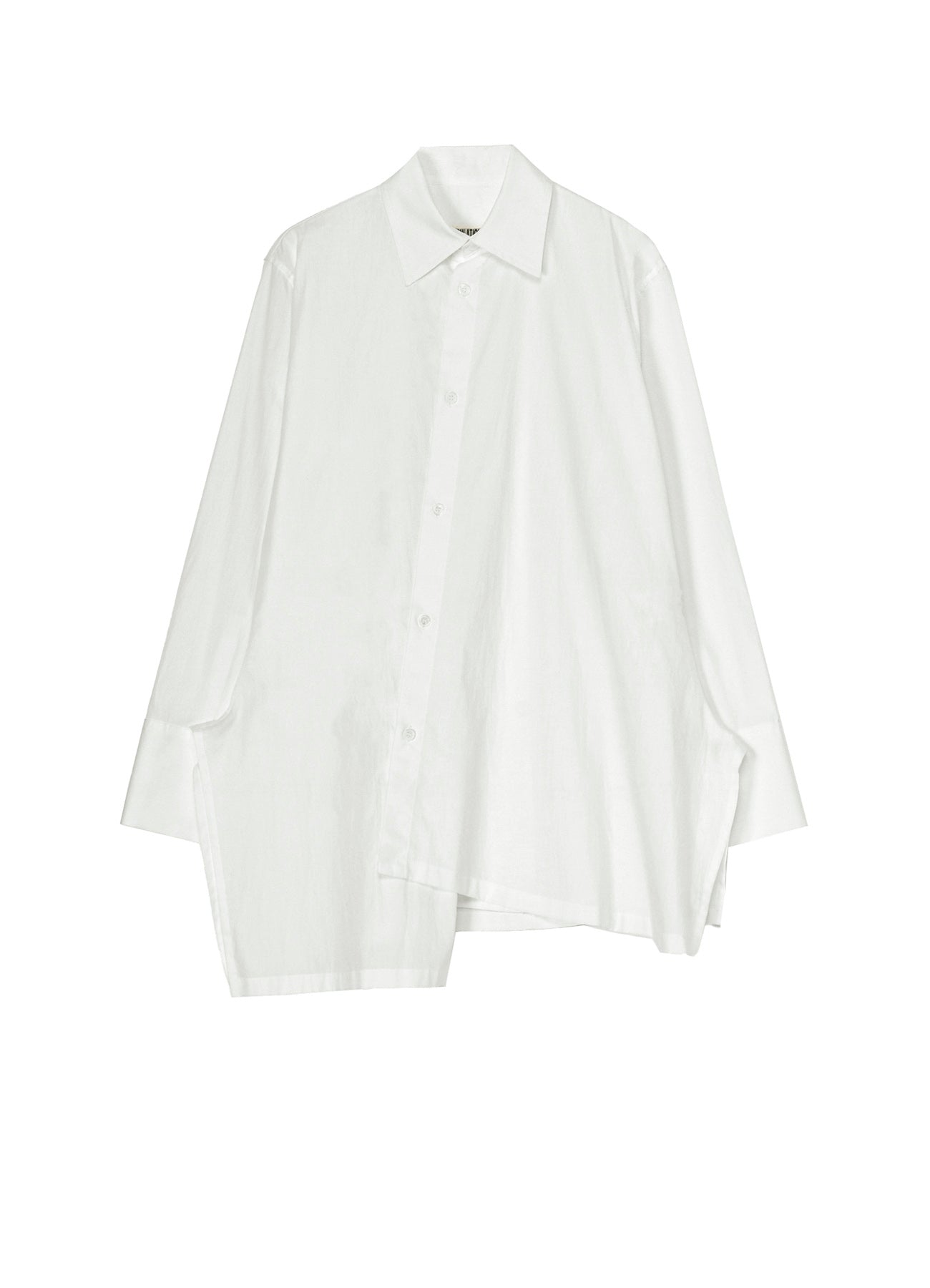 COTTON BROAD R-ASYMMETRIC FLARE BLOUSE