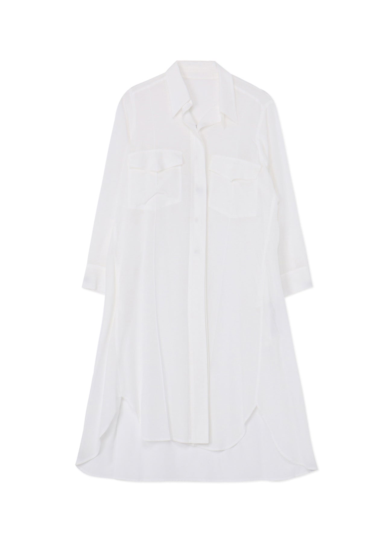 CELLULOSE POPLIN WORK SHIRT LONG DRESS