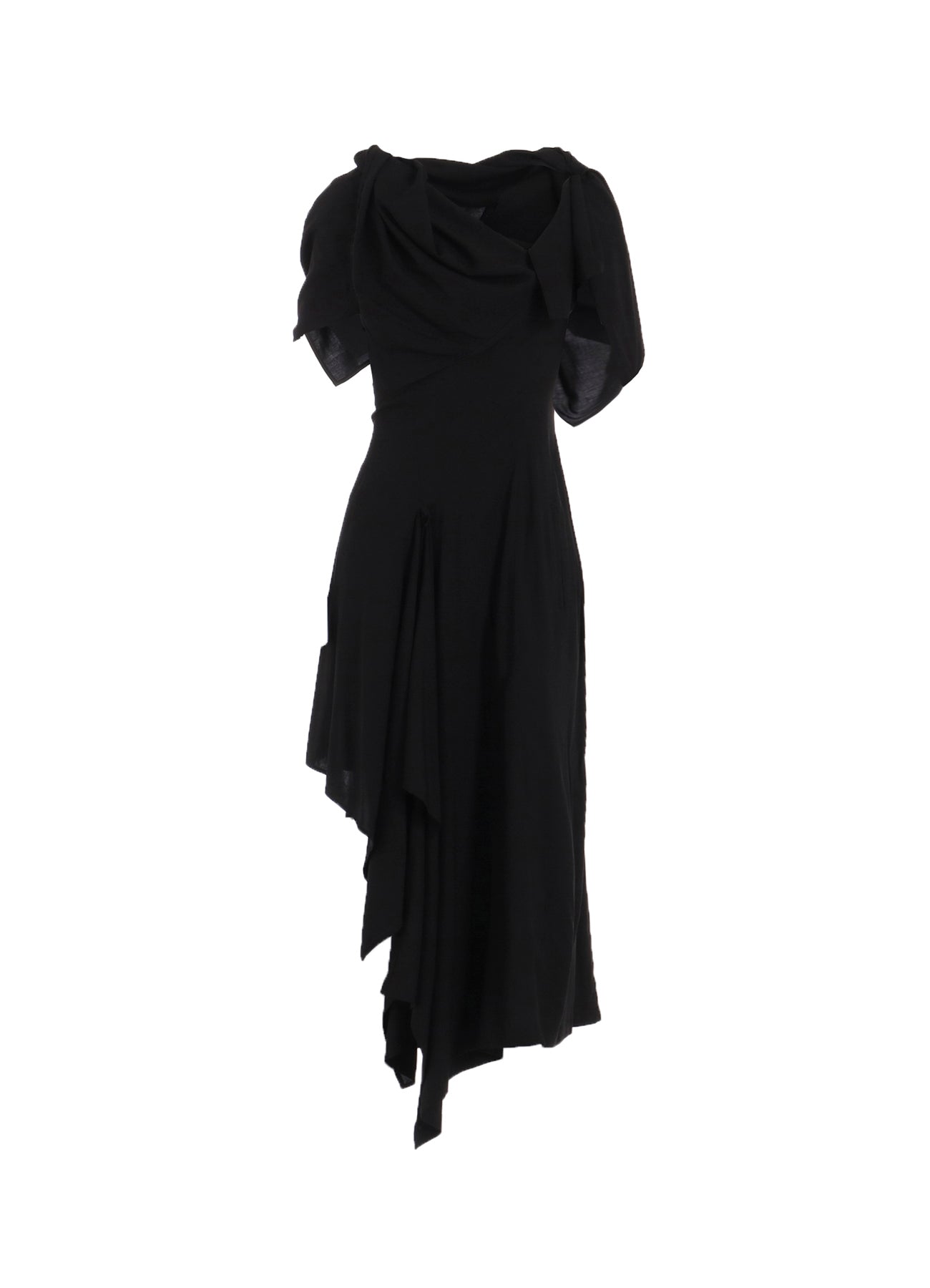 Ry LAWN BACK LACE UP DRAPED DRESS