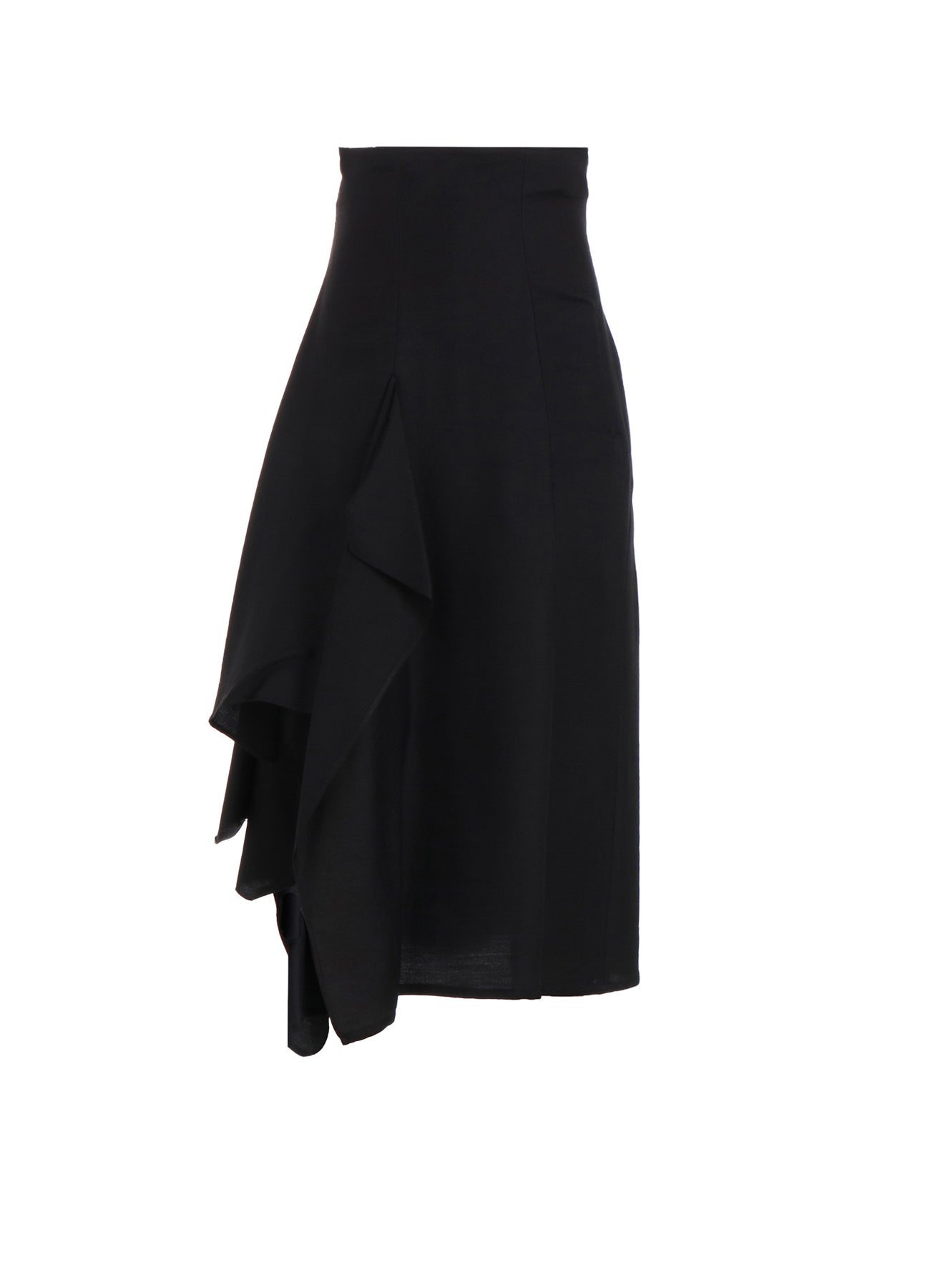 S/W TWILL R DRAPED HIGH WAIST SKT