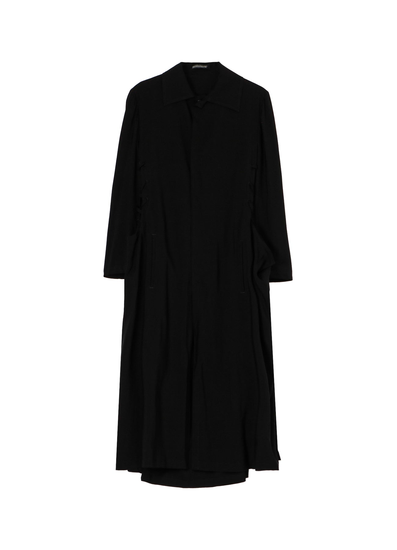 Cu/Ry HIGH TWISTED GABARDINE LACE UP&CUT OUT SHIRT DRESS