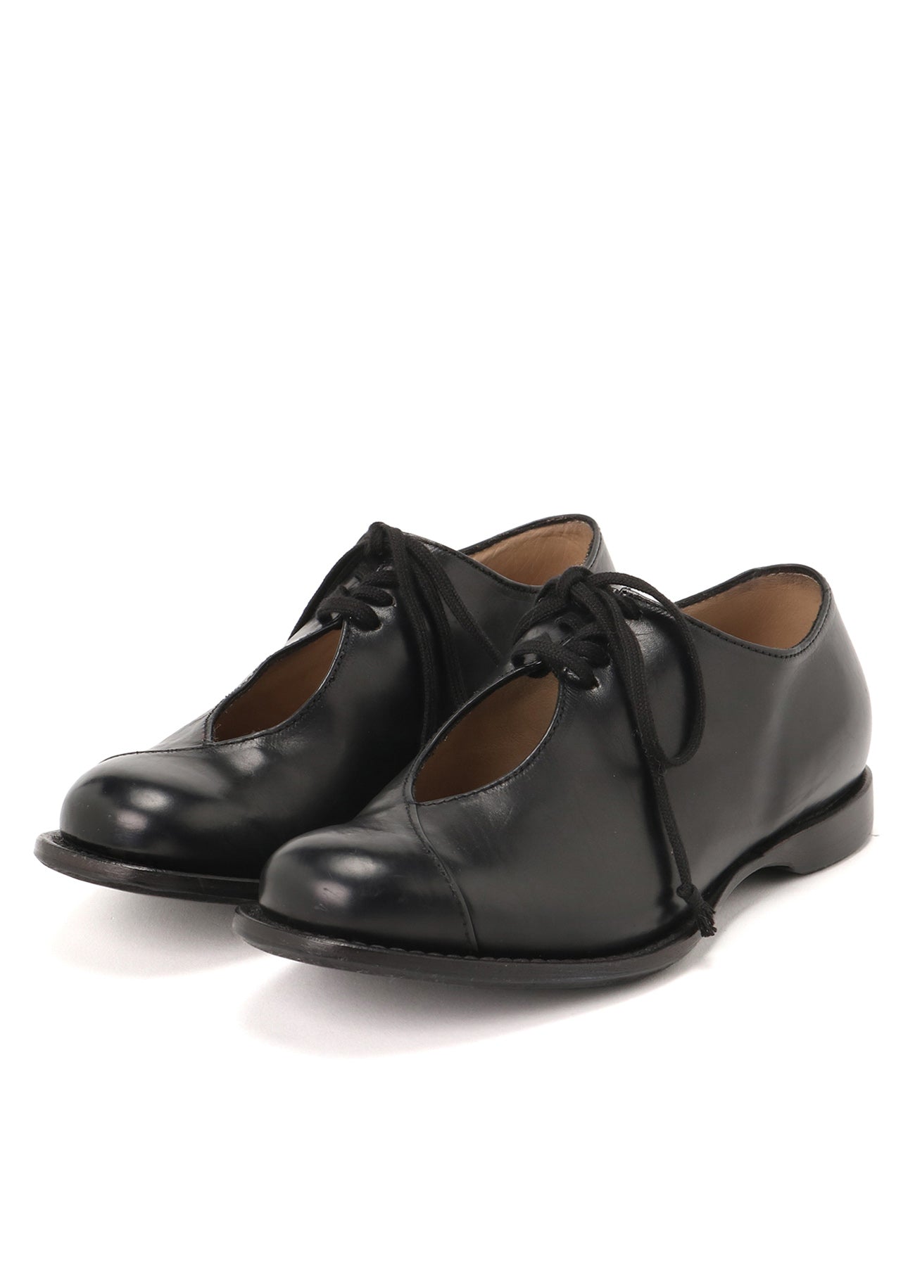 WAXED CALF CUT-OUT DERBY SHOES