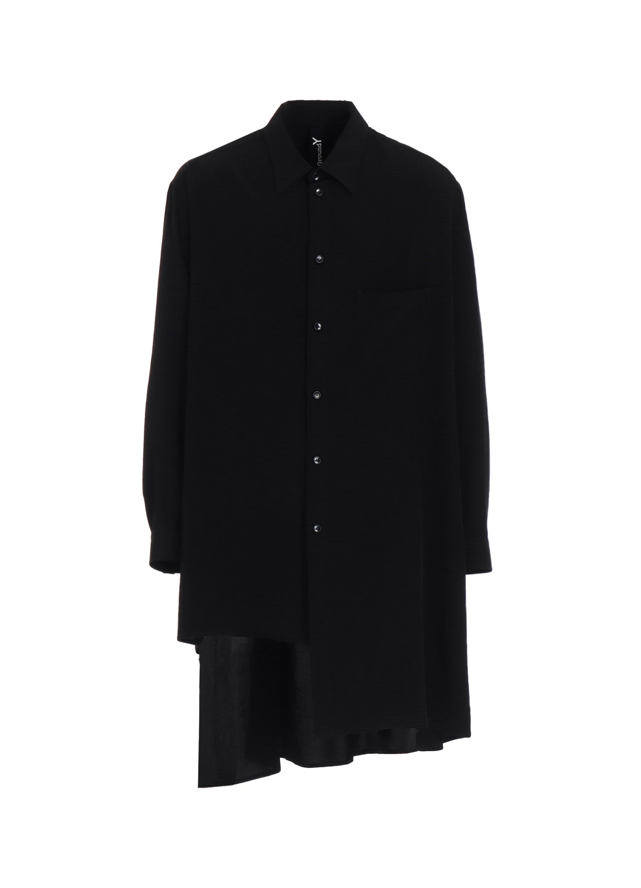 CREPE DE CHINE STANDARD ASYMMETRICAL FLARES SHIRT
