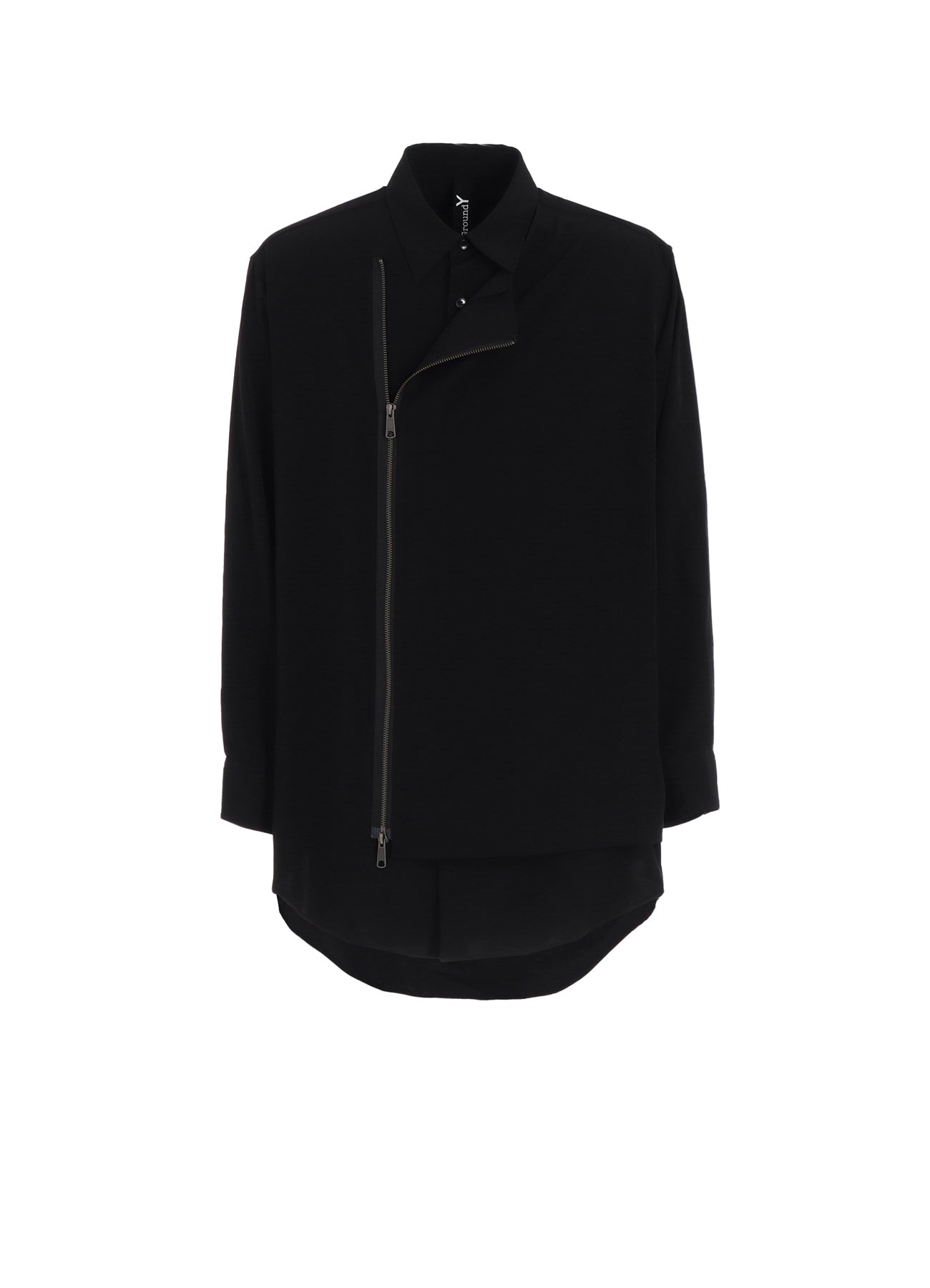 CREPE DE CHINE LEFT OVERLAPPING SHIRT