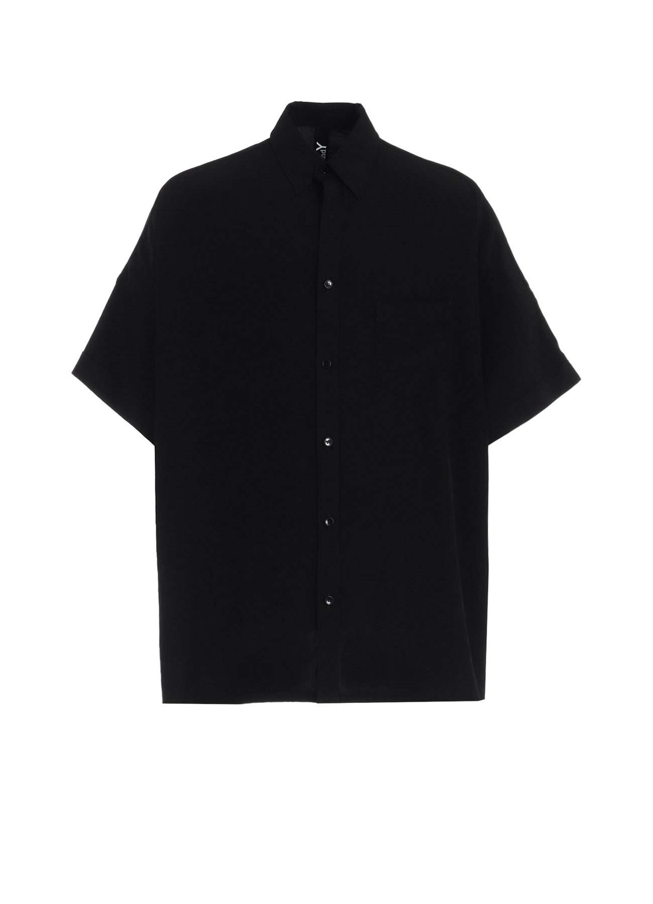 CREPE DE CHINE FRONT DOLMAN BIG SHIRT SHORT SLEEVES