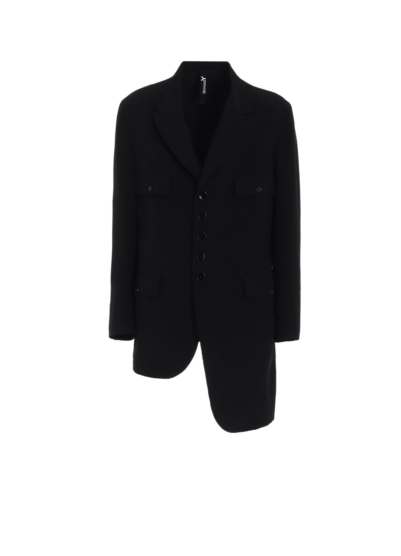 CREPE DE CHINE PRODUCT DYED SWITCHING ASYMMETRY JACKET