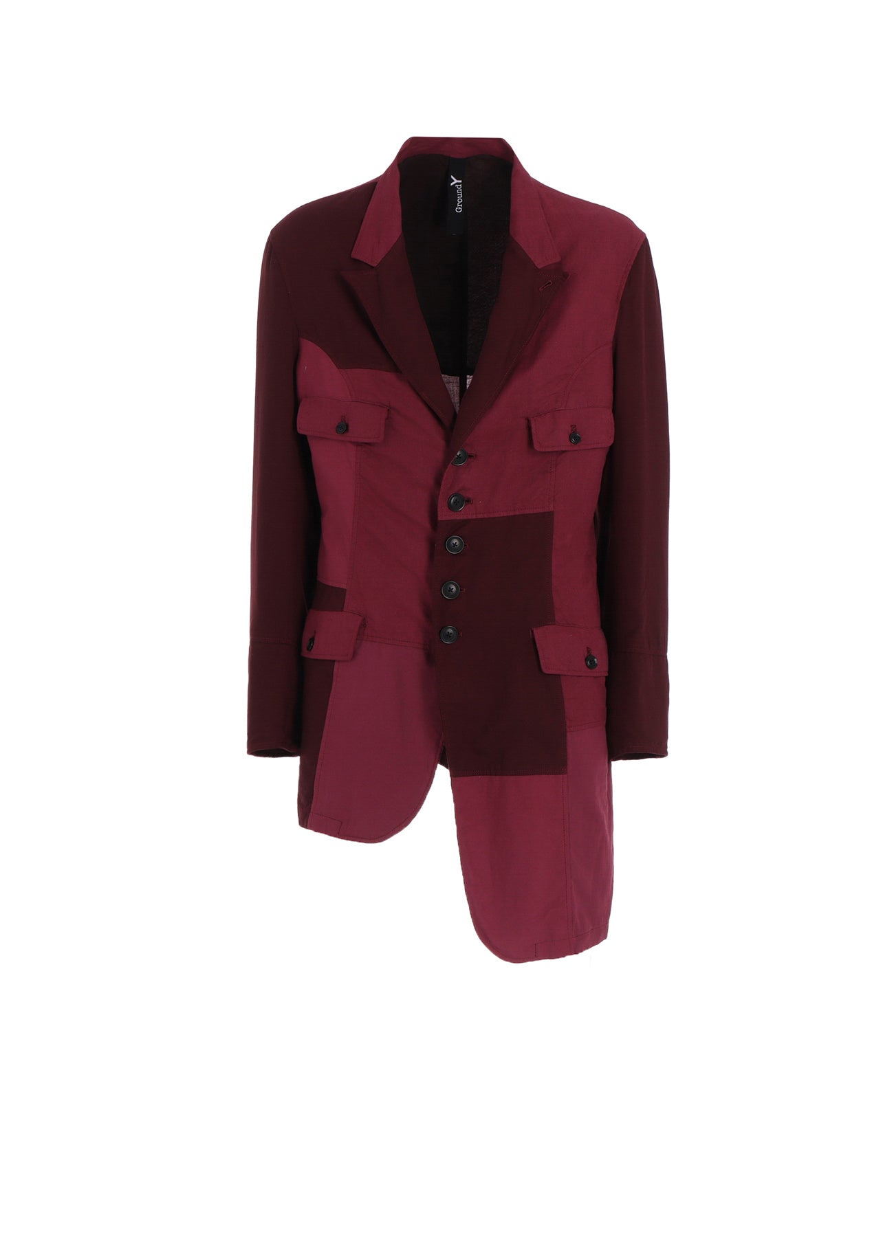 CUBISM PATCHWORK  PRODUCT DYED SWITCHING ASYMMETRY JACKET