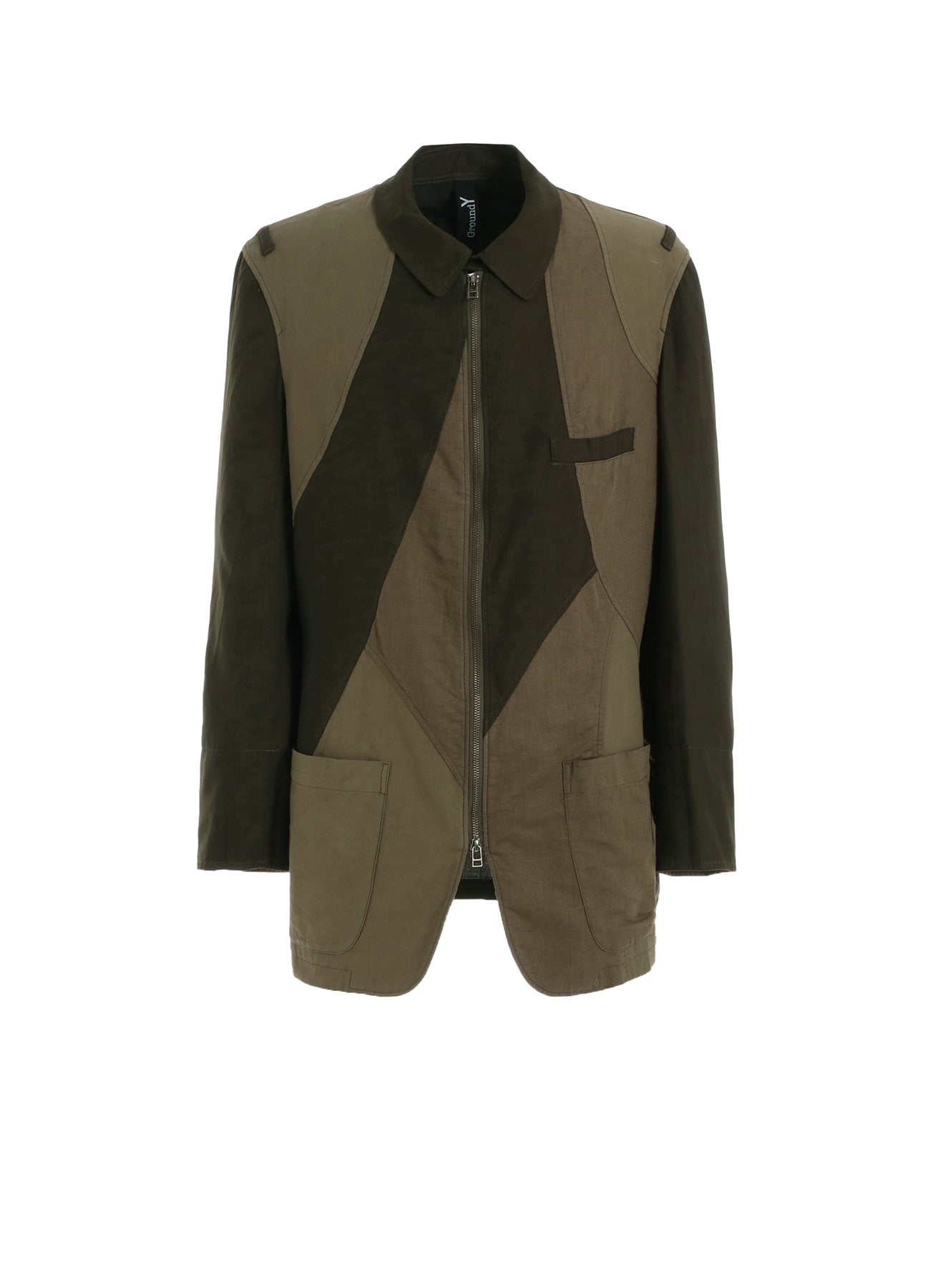 CUBISM PATCHWORK  PRODUCT DYED SWITCHING ZIP JACKET