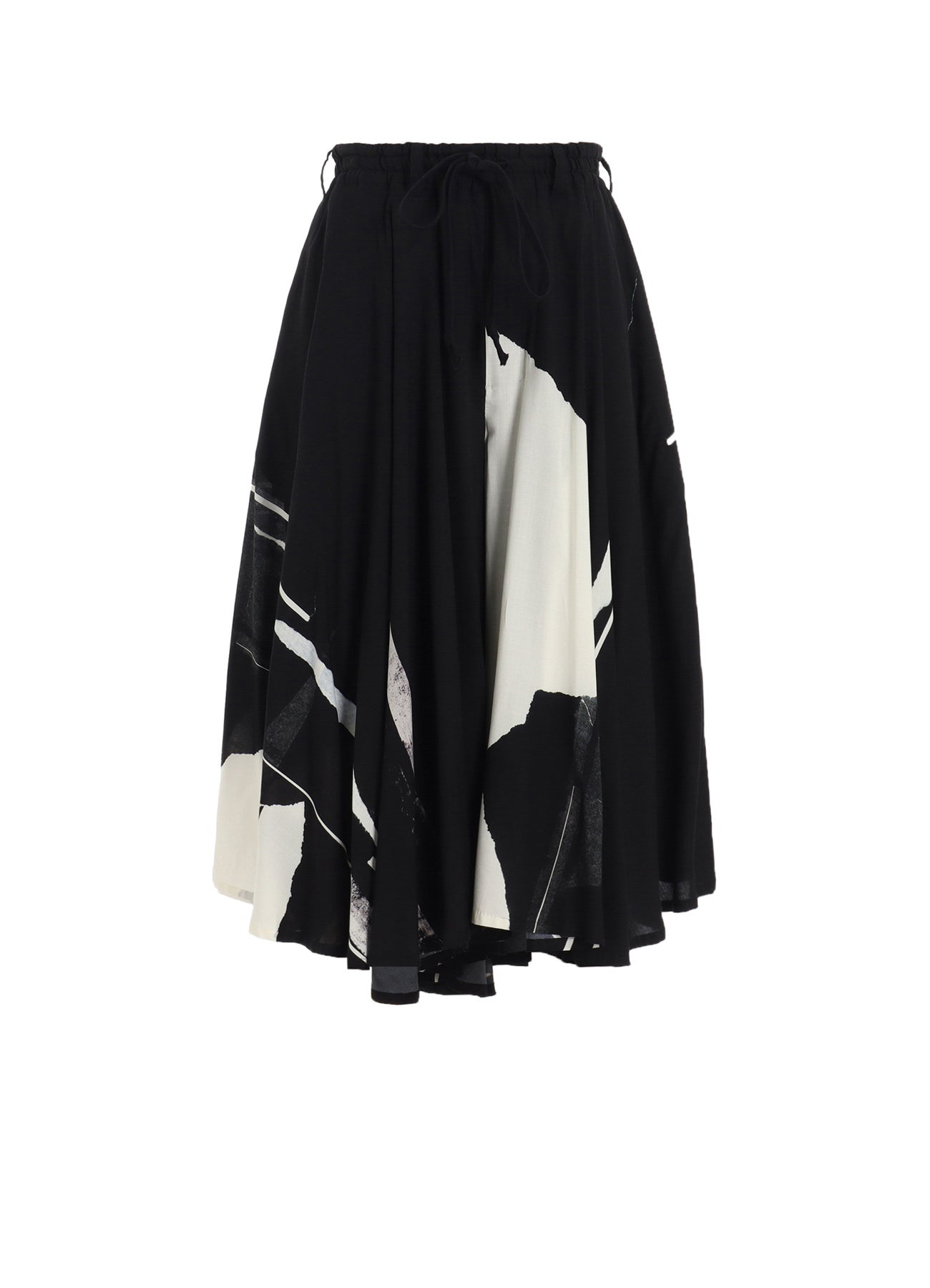 RAYON PRINT TORN PATTERN CIRCLE PANTS