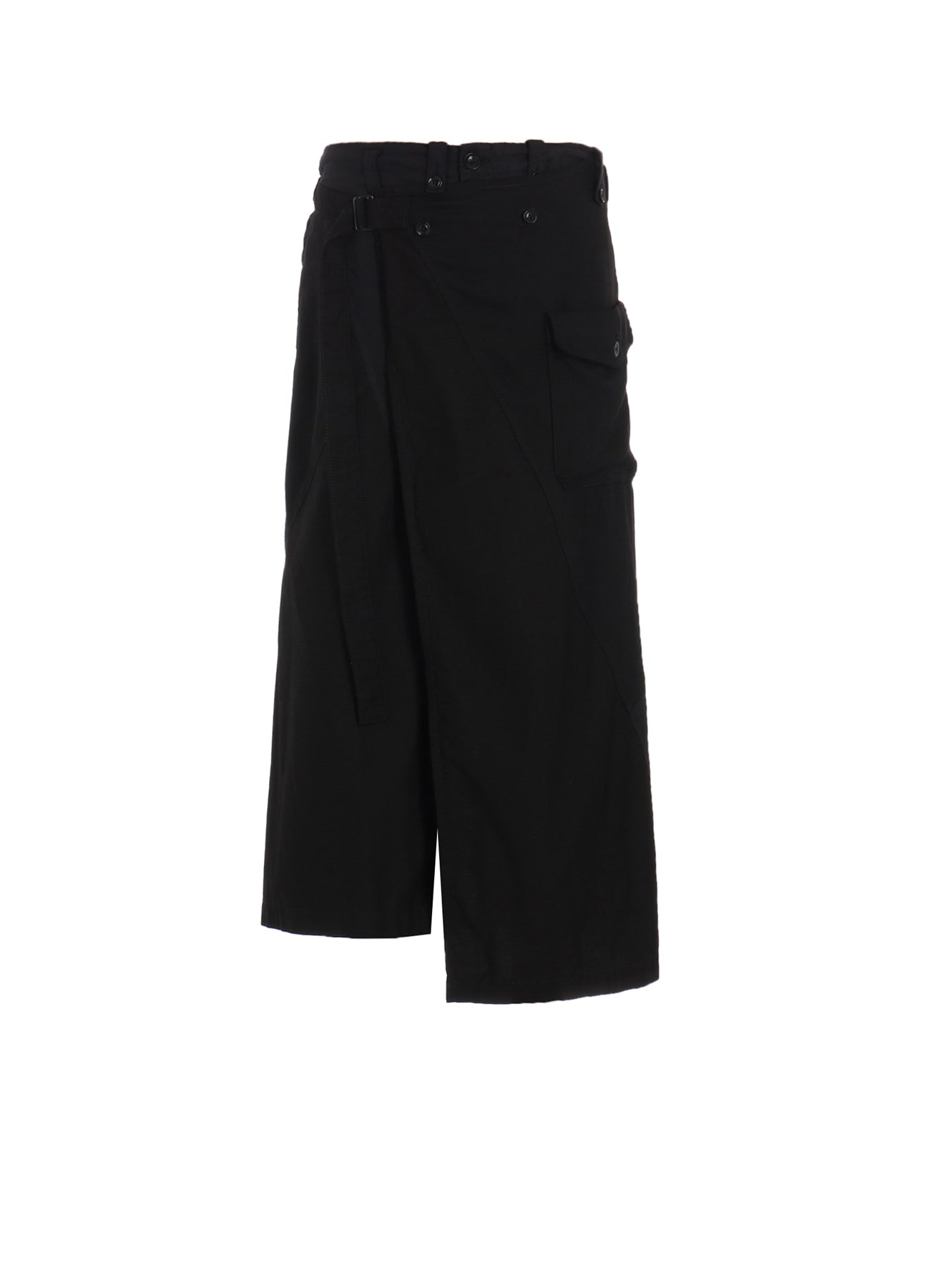 CUBISM PATCHWORK  PRODUCT DYED  WRAP SKIRT PANTS