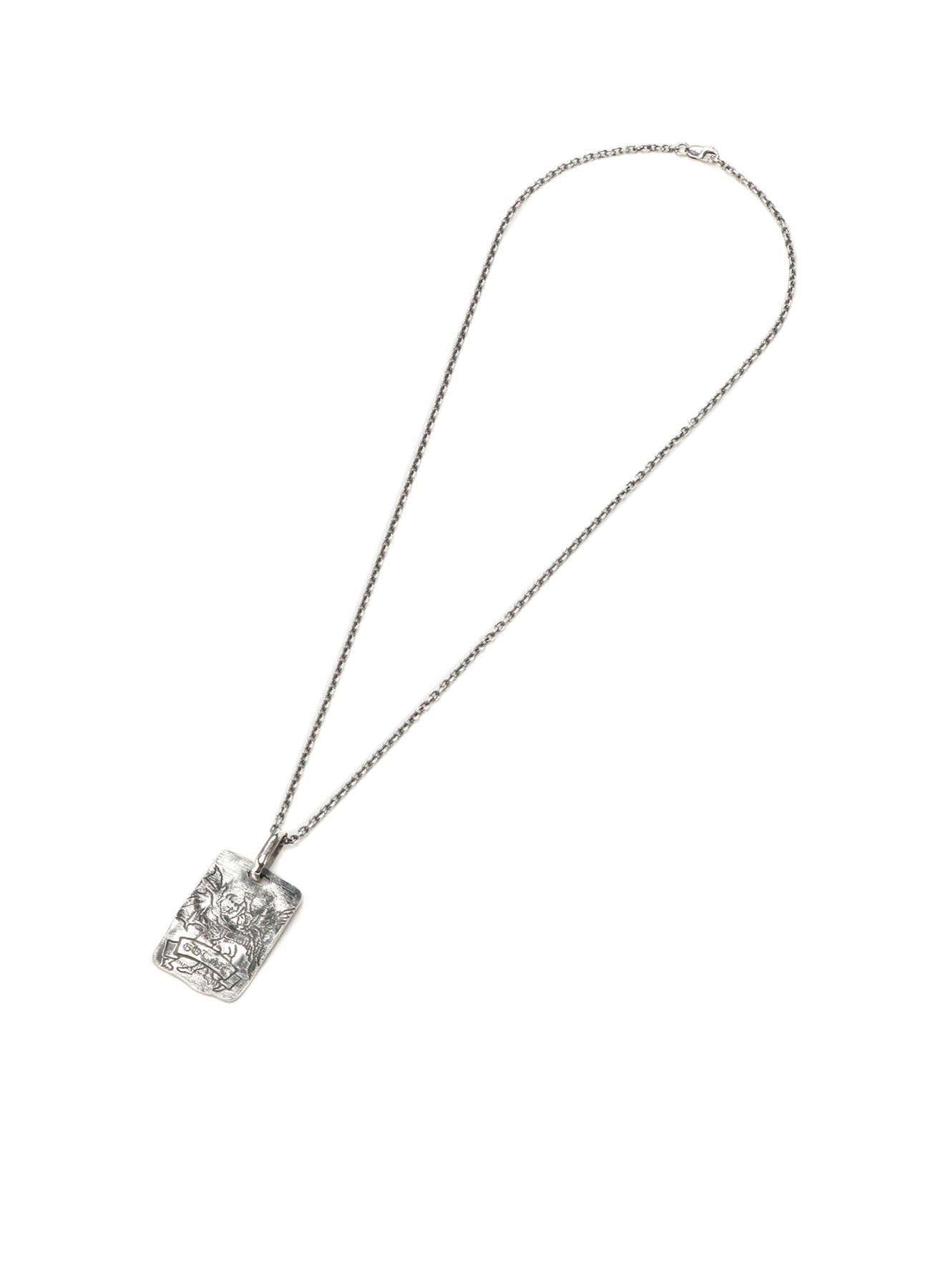 SILVER 950 DEVIL&ANGEL PLATE PENDANT