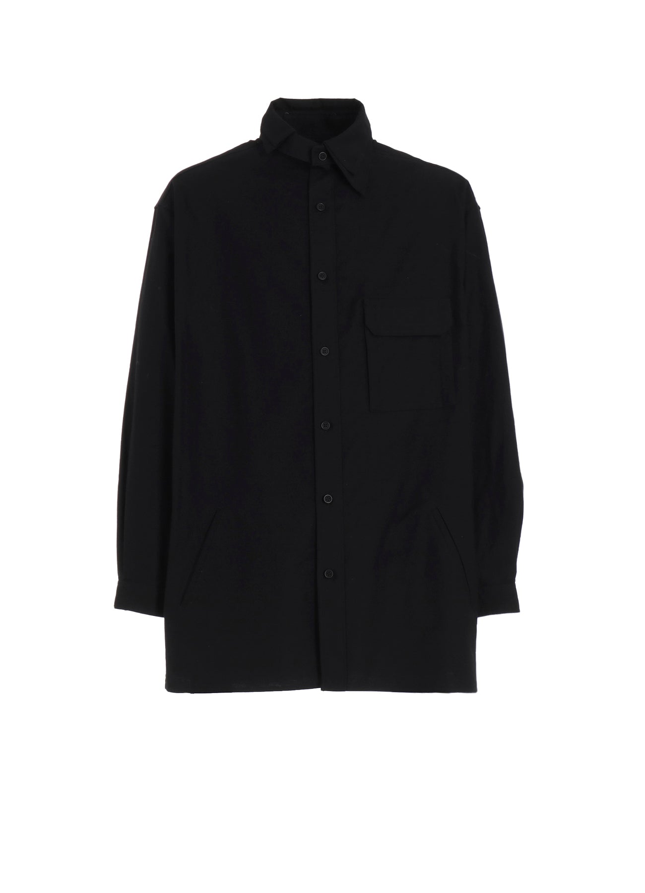 WIDE TWILL SHRINKAGE SPARECOLLAR BLOUSE