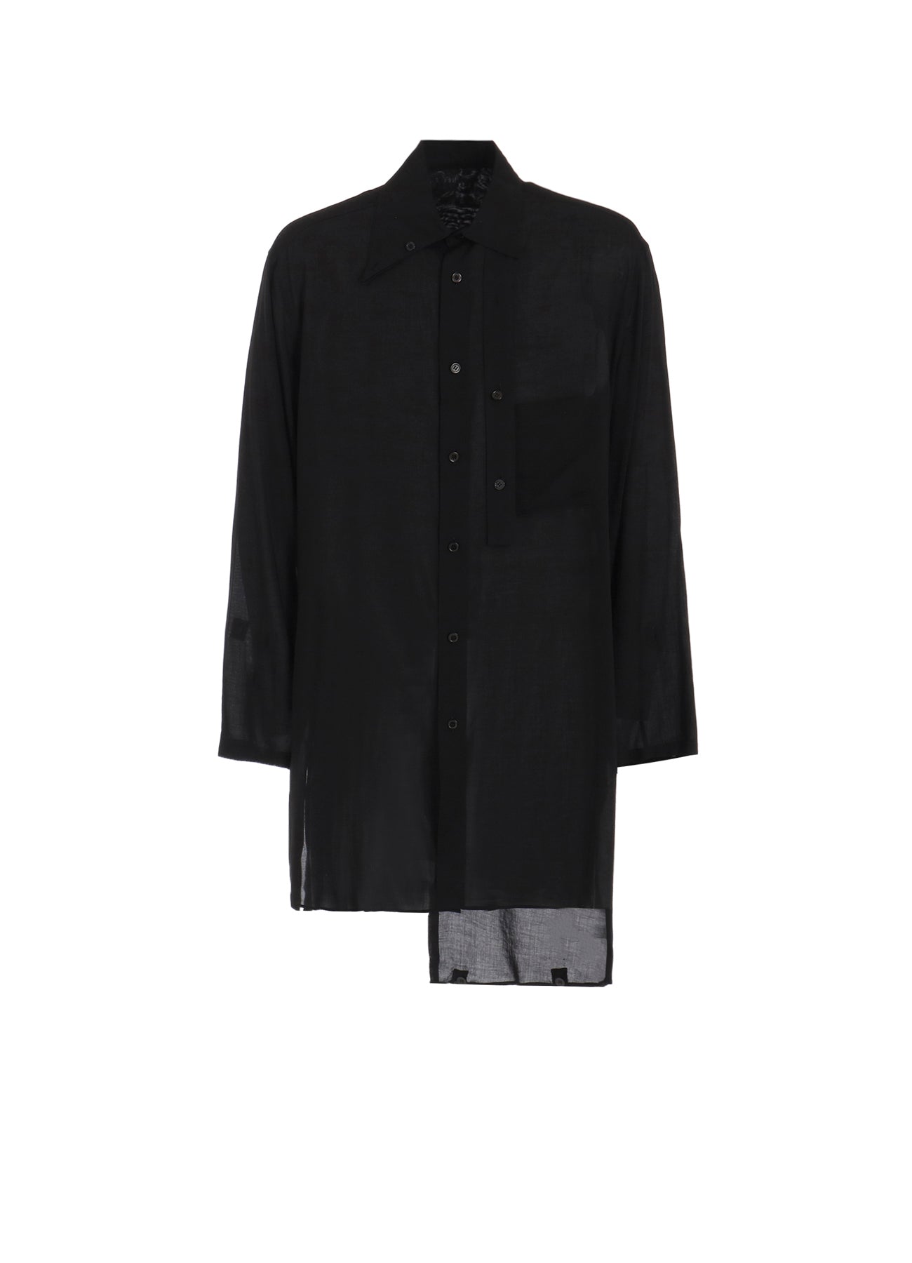 80 MODAL LOAN DOUBLE LAYER TAB COLLAR BLOUSE