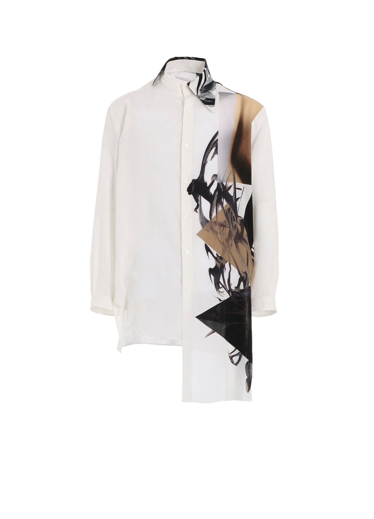 UNBALANCED DESIGN COLLAR BLOUSE