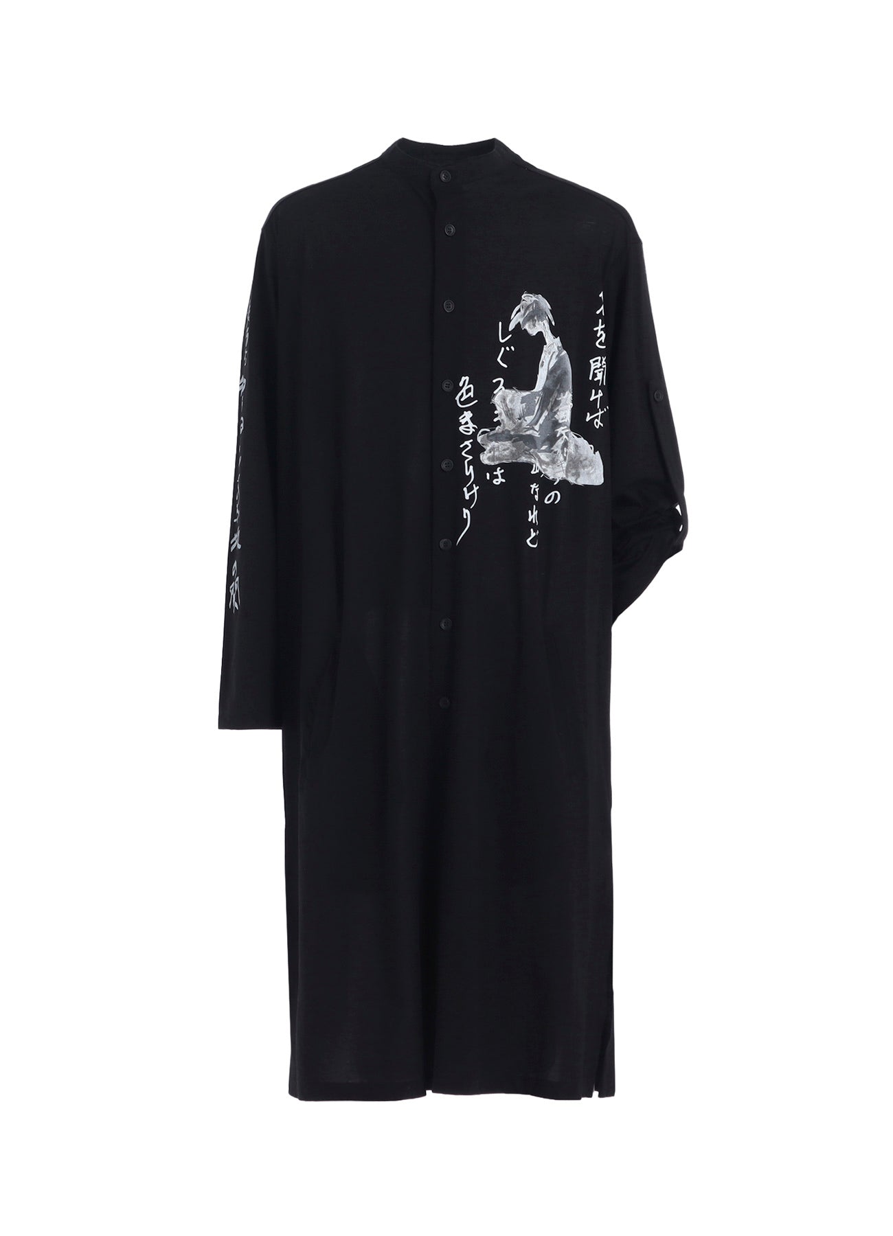 C/Ny JERSEY B HANDWRITTEN PRINT LONG BLOUSE