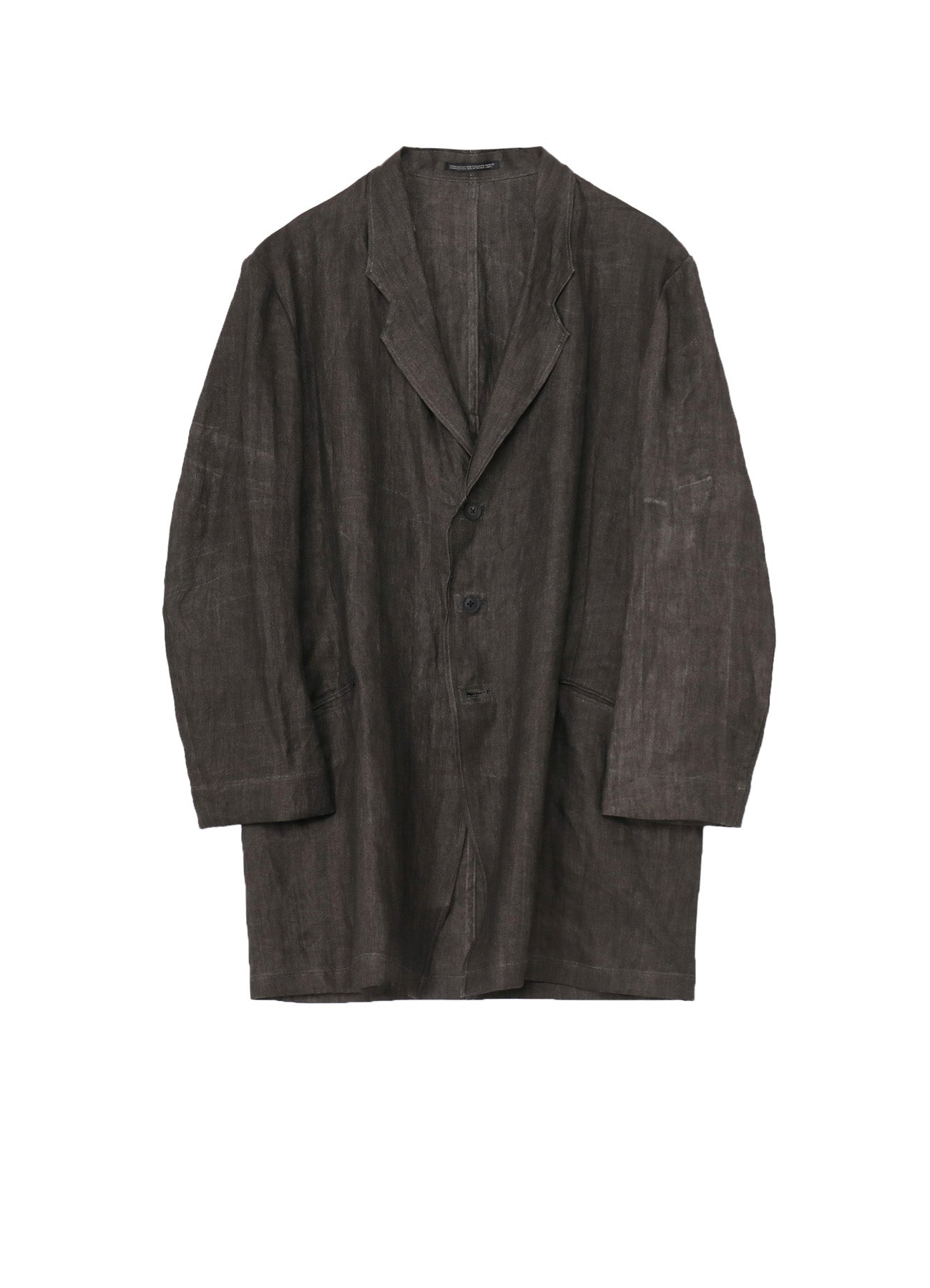 INK DYED TWILL SINGLE LAPEL SWITCHING JACKET