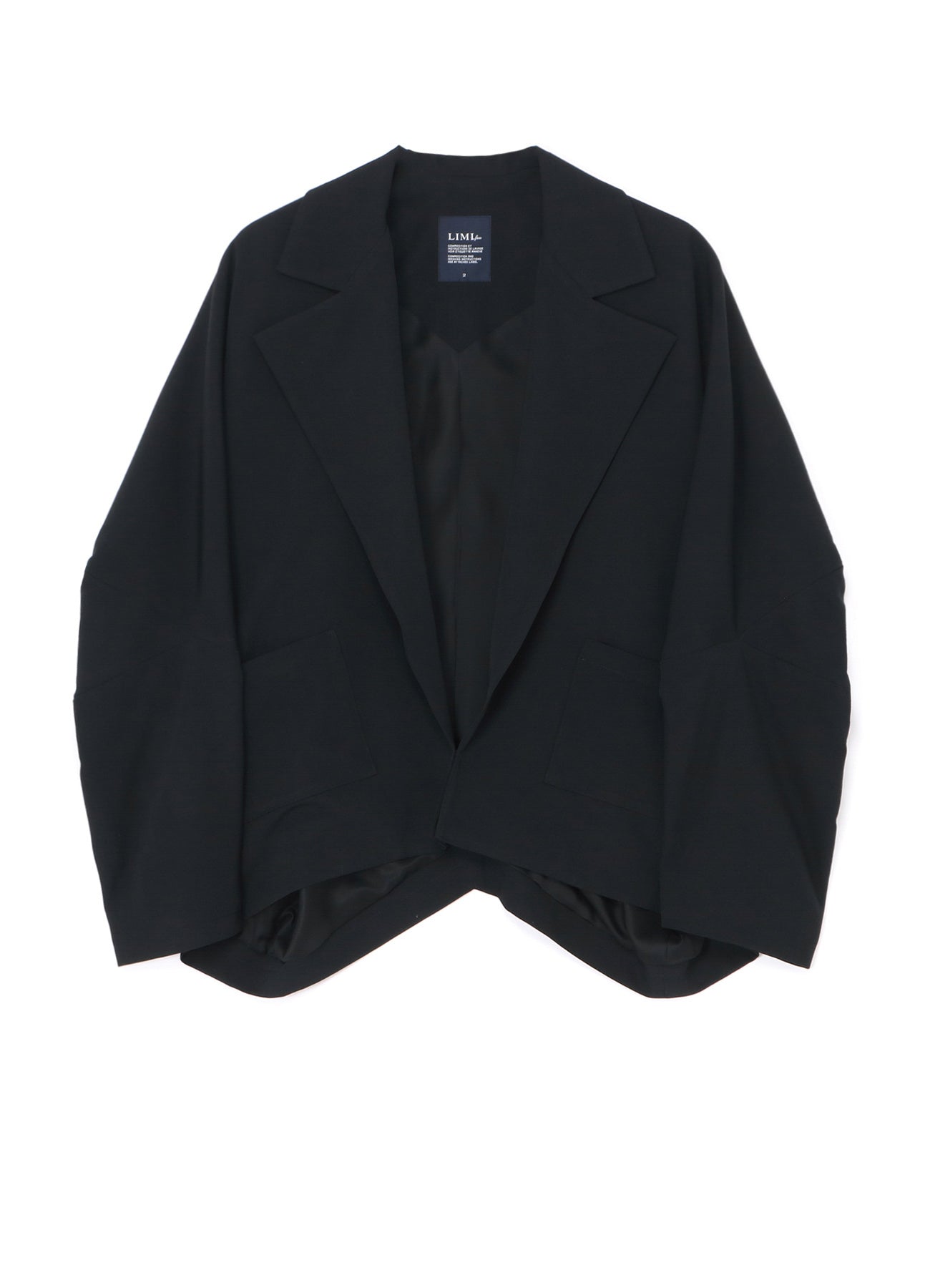 WOOL GABARDINE ELBOW PATCH SHORT JACKET