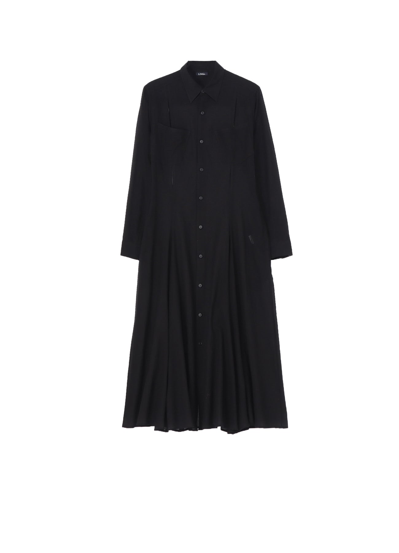 CHIFFON FLARED SLIT DRESS