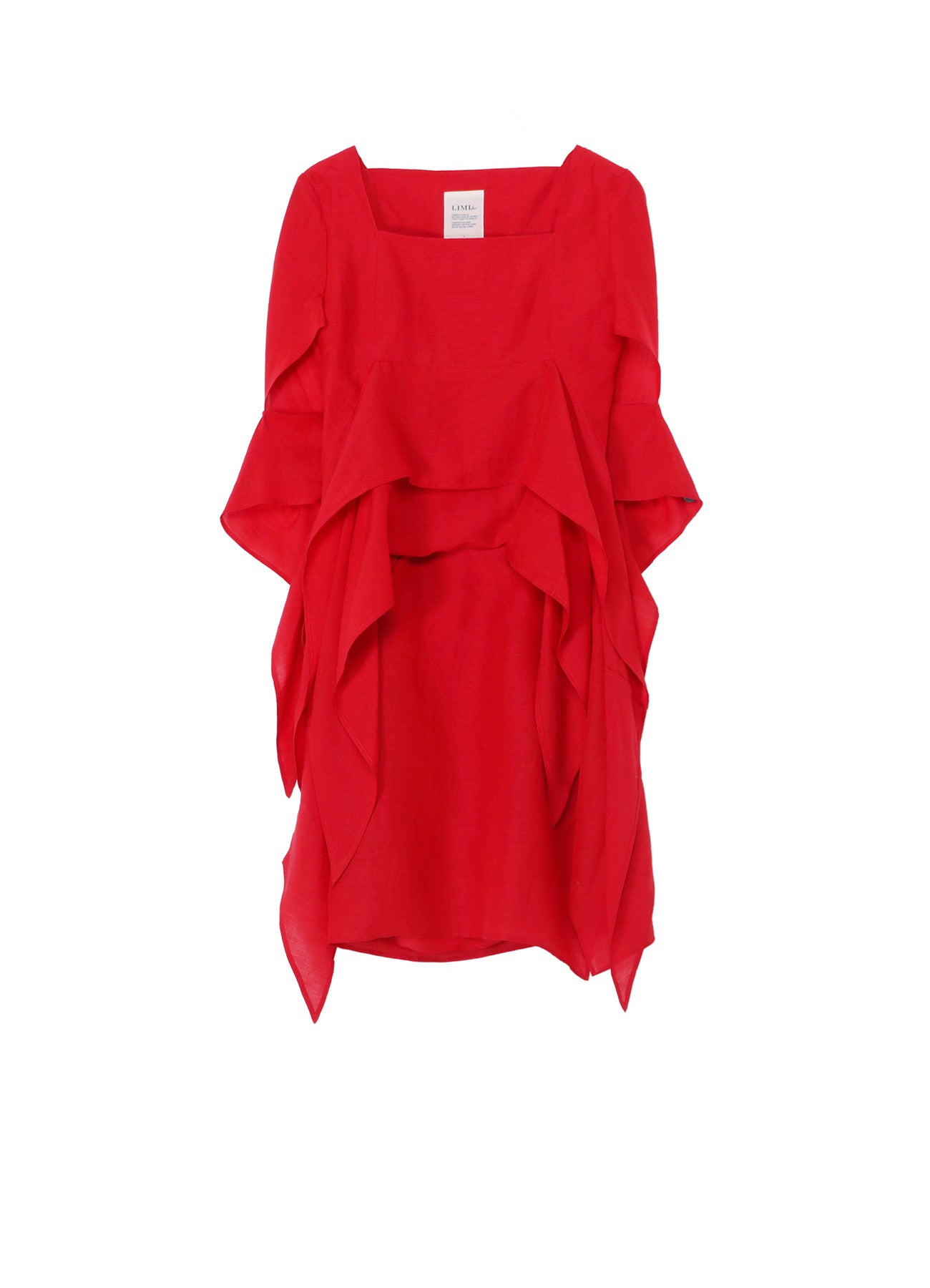 CLEAR LAWN SPIRAL SLEEVE DRESS