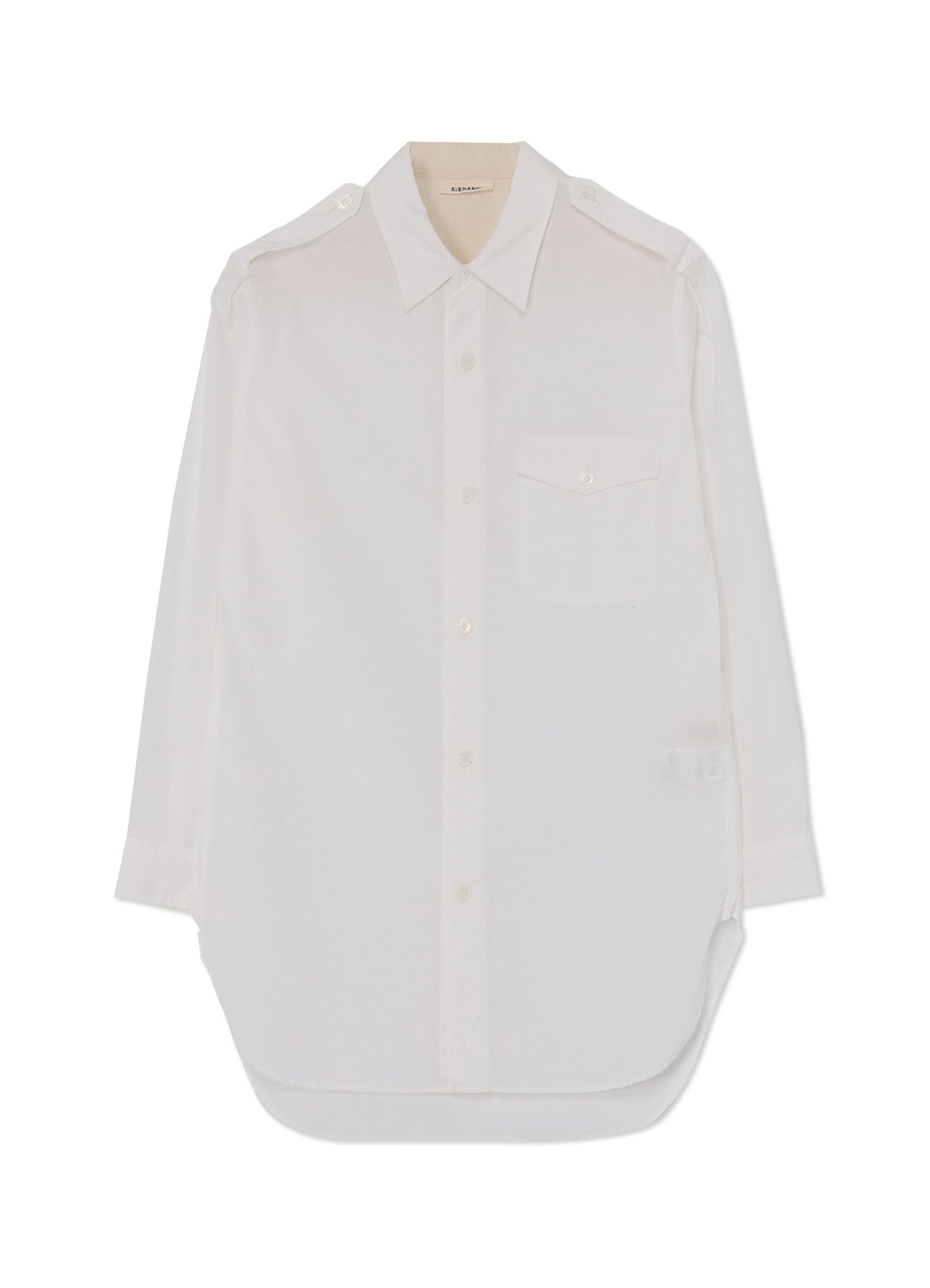 COTTON BROADCLOTH SHIRT WITH EPAULETTES