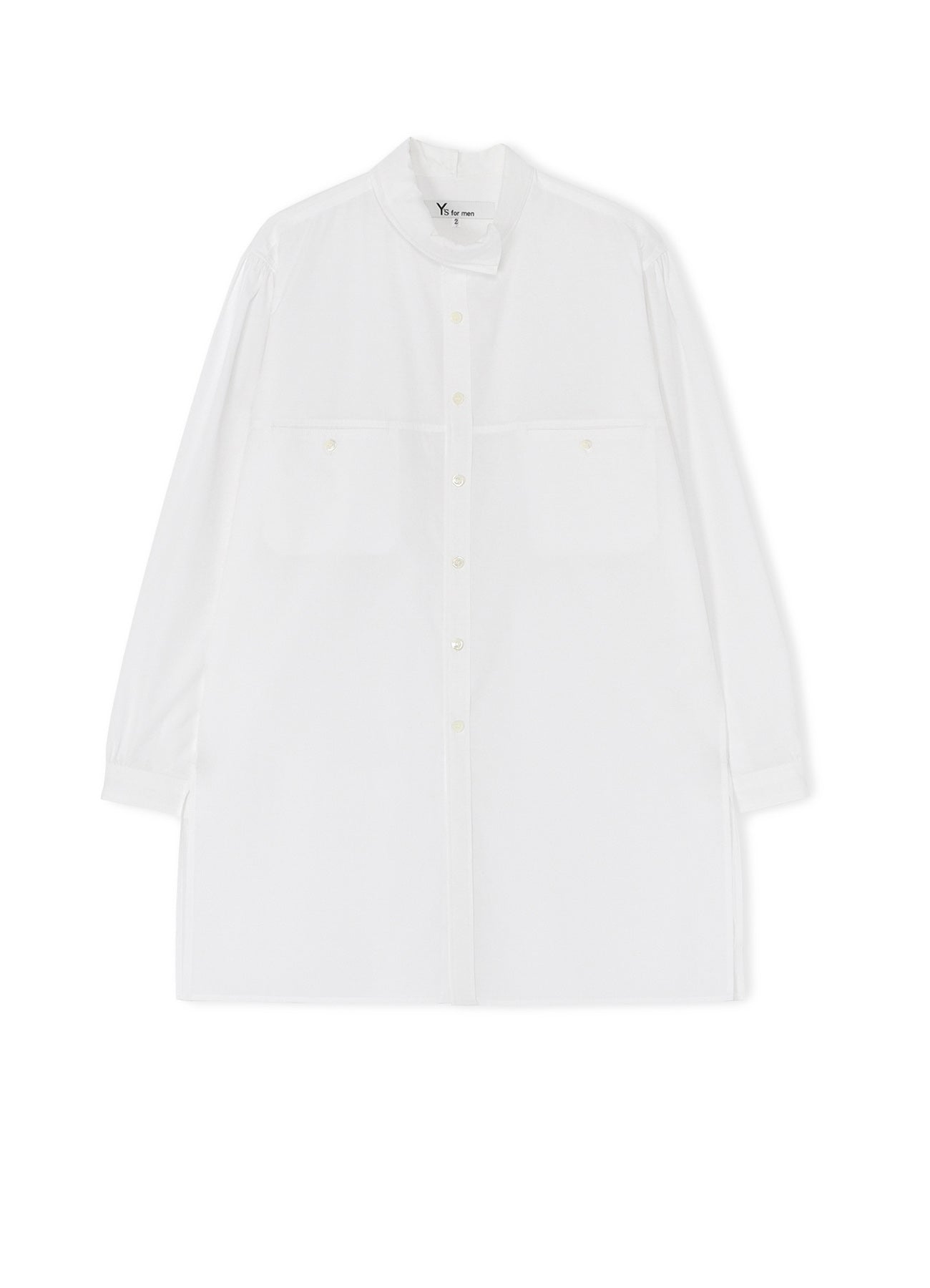 COTTON BROADCLOTH HALF DOUBLE COLLAR SHIRT