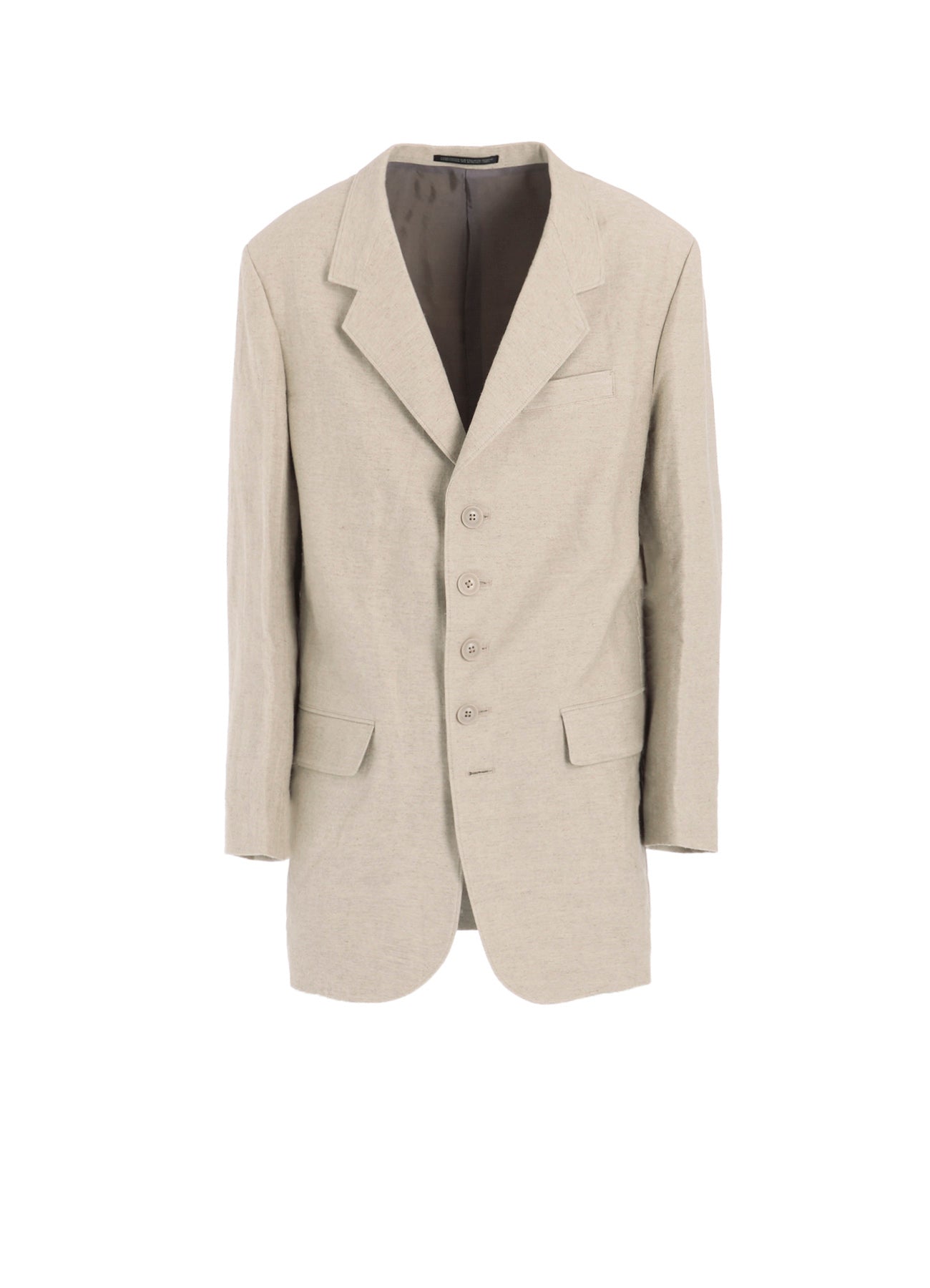 COTTN LINEN DOUBLE SATIN JACKET WITH 5-BUTTONS
