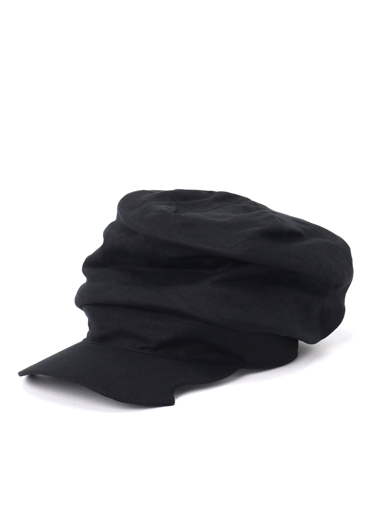 LINEN HERRINGBONE DRAPE CAP