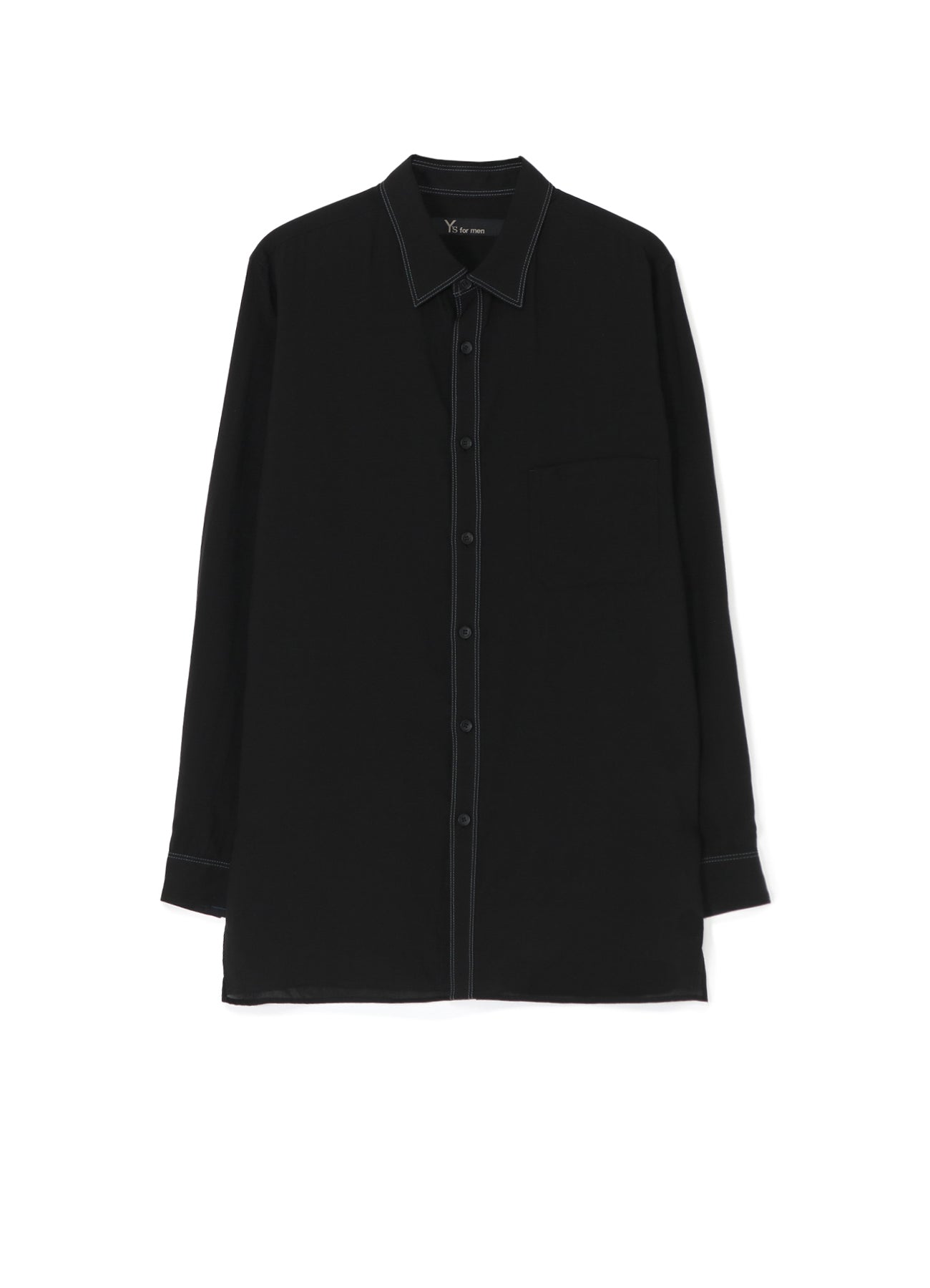 CELLULOSE LAWN SHIRT WITH DOUBLE STITCH