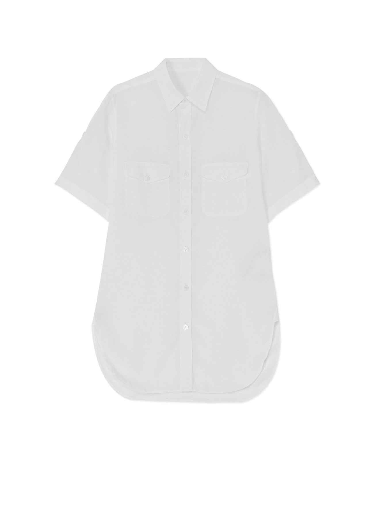 WHITE TENCEL POPLIN SAFARI SHIRT