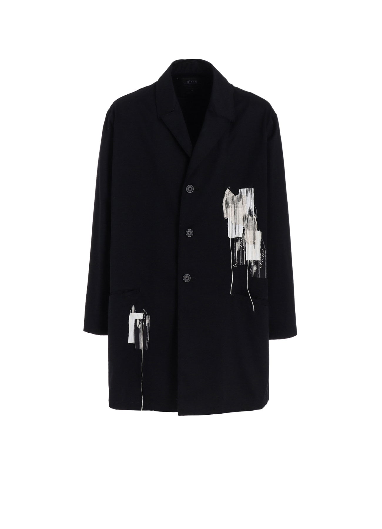 COTTON TWILL BOROAPPLIQUE LONG JACKET