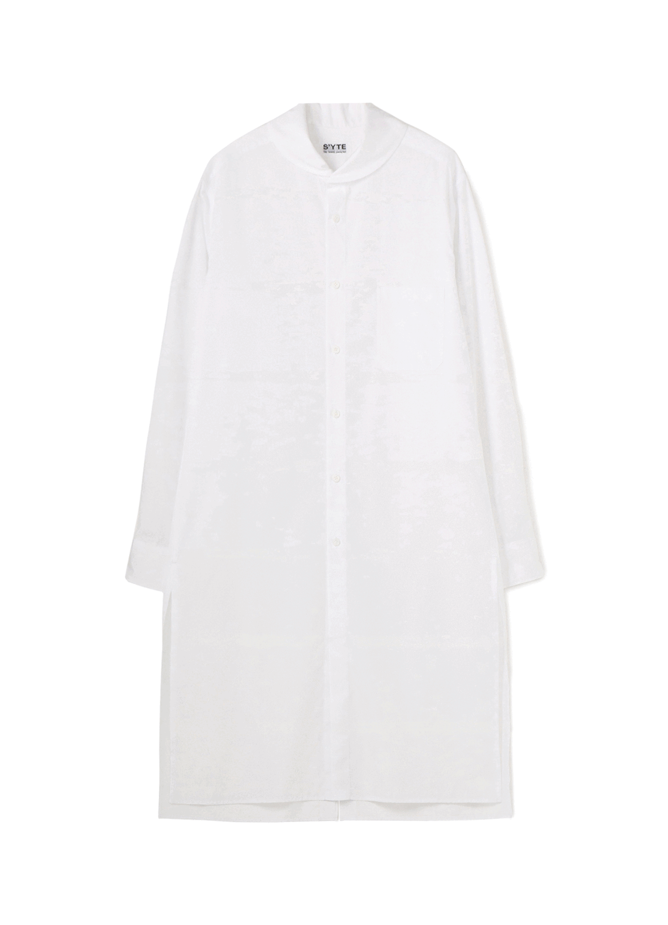100/2 BROAD SHAWL COLLAR LONG SHIRT