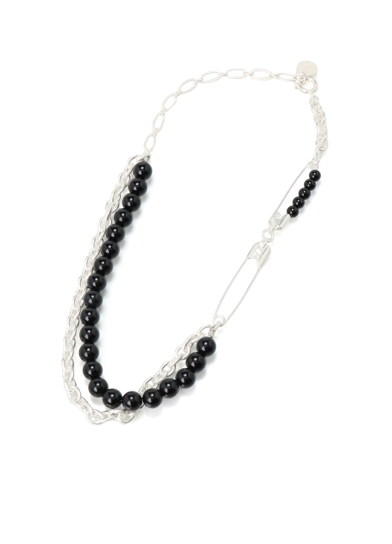 SAFETY PIN ONYX CHOKER