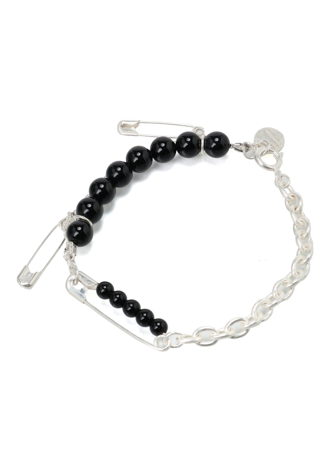 SAFETY PINS ONYX BRACELET