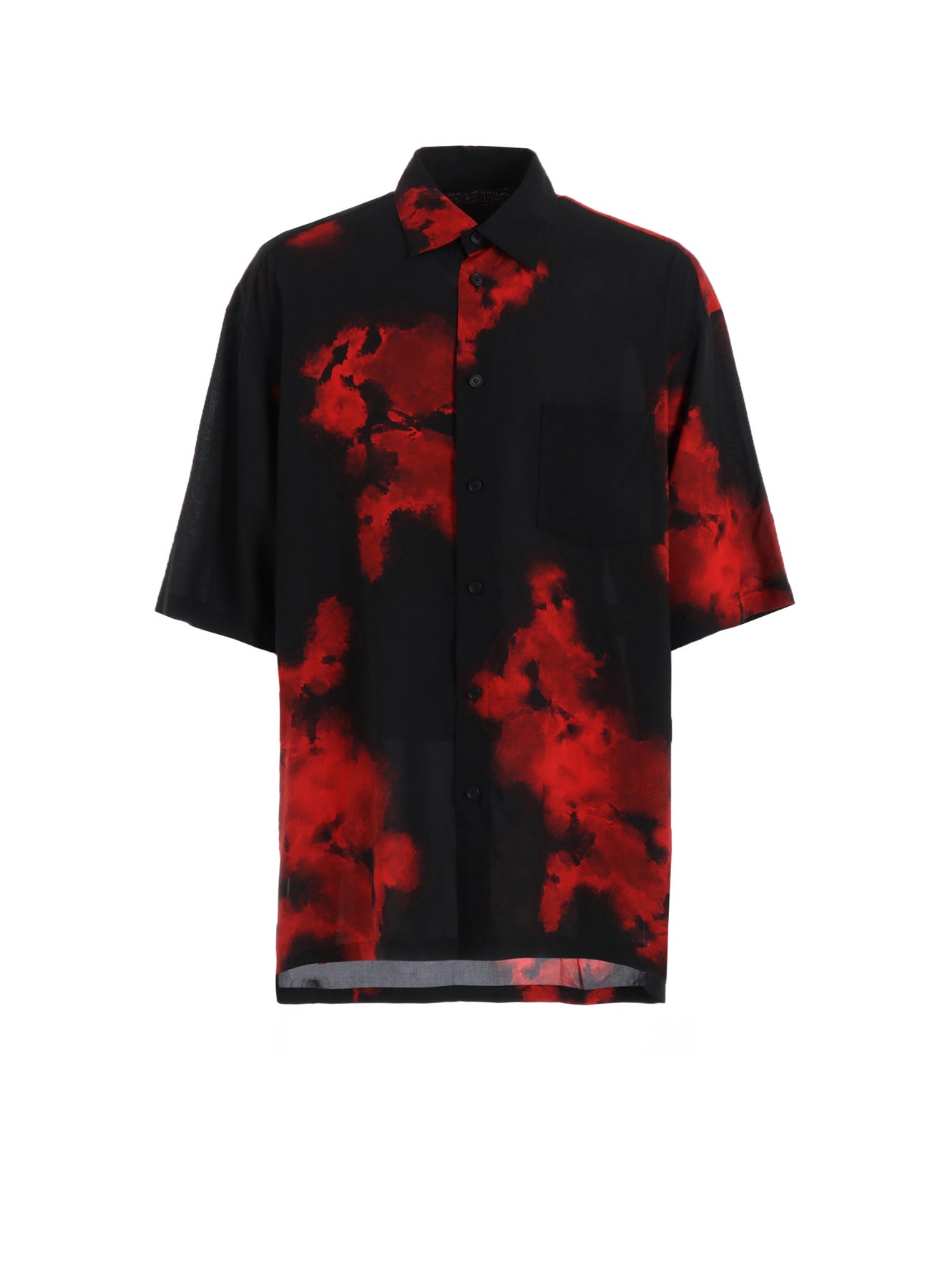 FLAMES PATTERN OVERSIZED SHORT-SLEEVE SHIRT