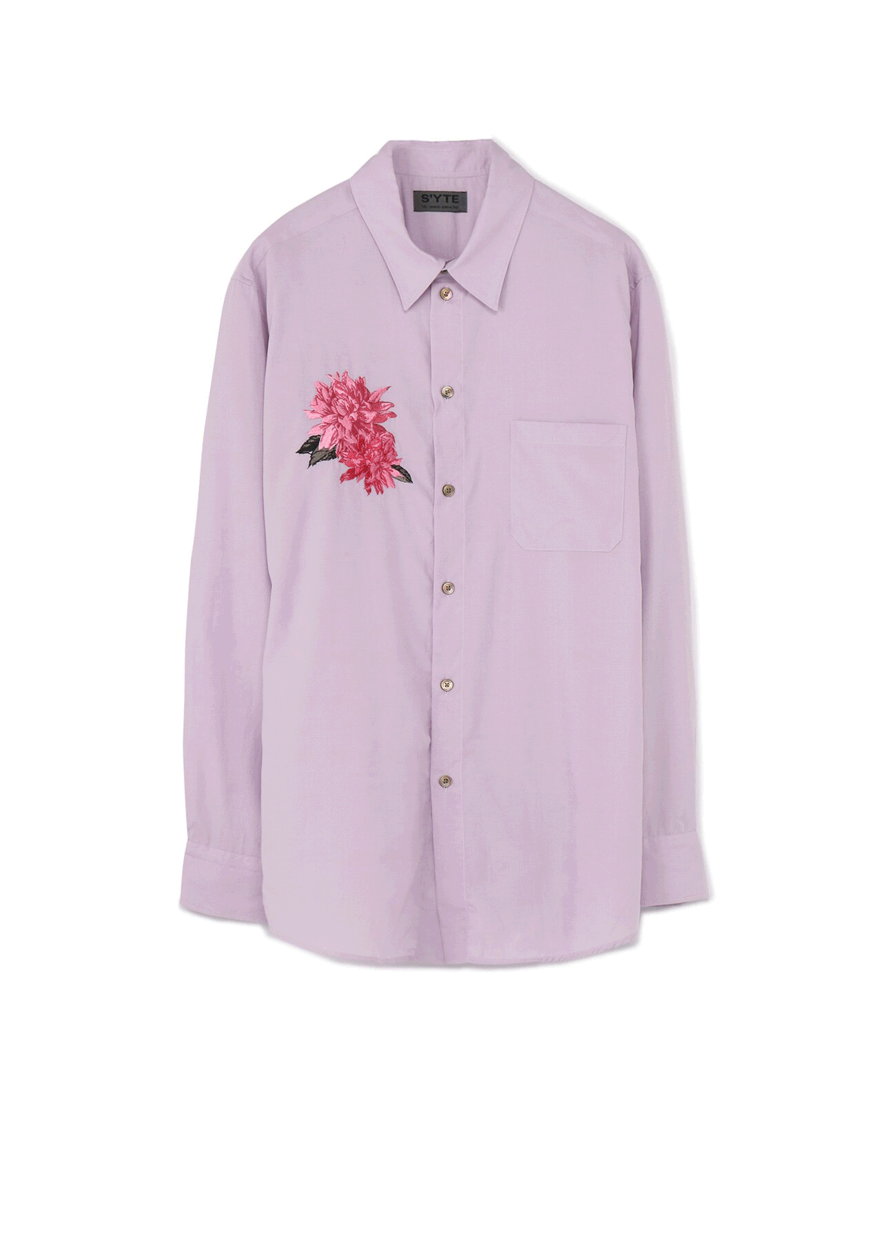 50S CELLULOSE/COTTON BROAD EMBROIDERY REGULAR SHIRT