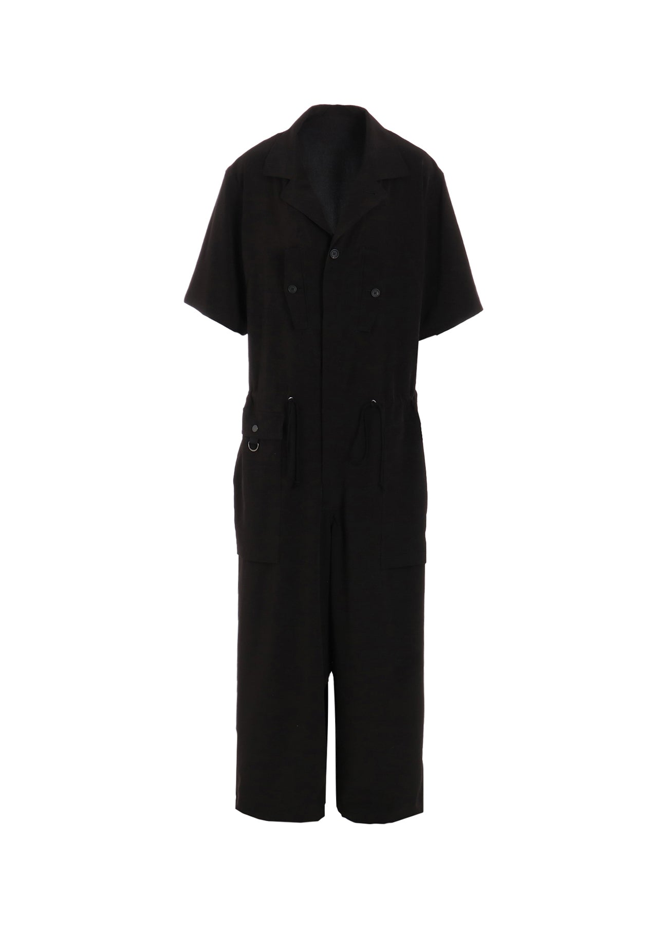 CREPE de CHINE SHORT SLEEVE MILITARY ALL-IN-ONE