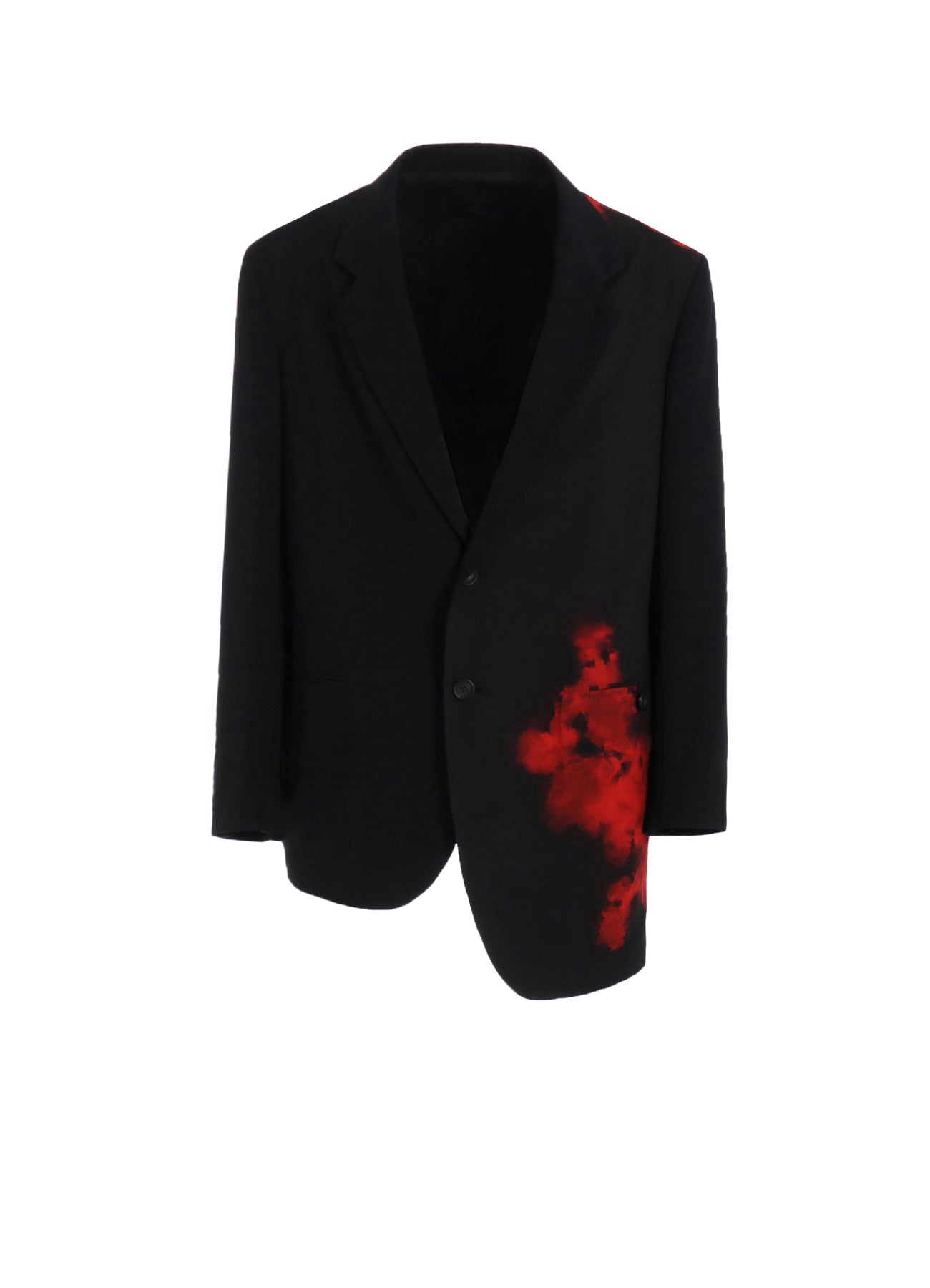 FLAMES PATTERN ASYMMETRICAL JACKET