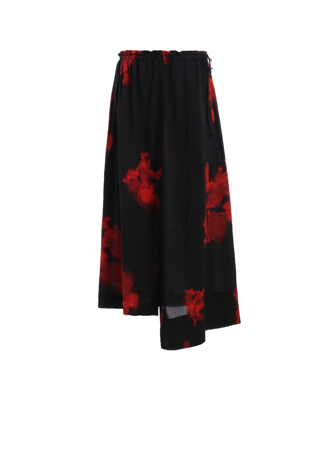FLAMES PATTERN WAIST-STRING GATHERED SKIRT