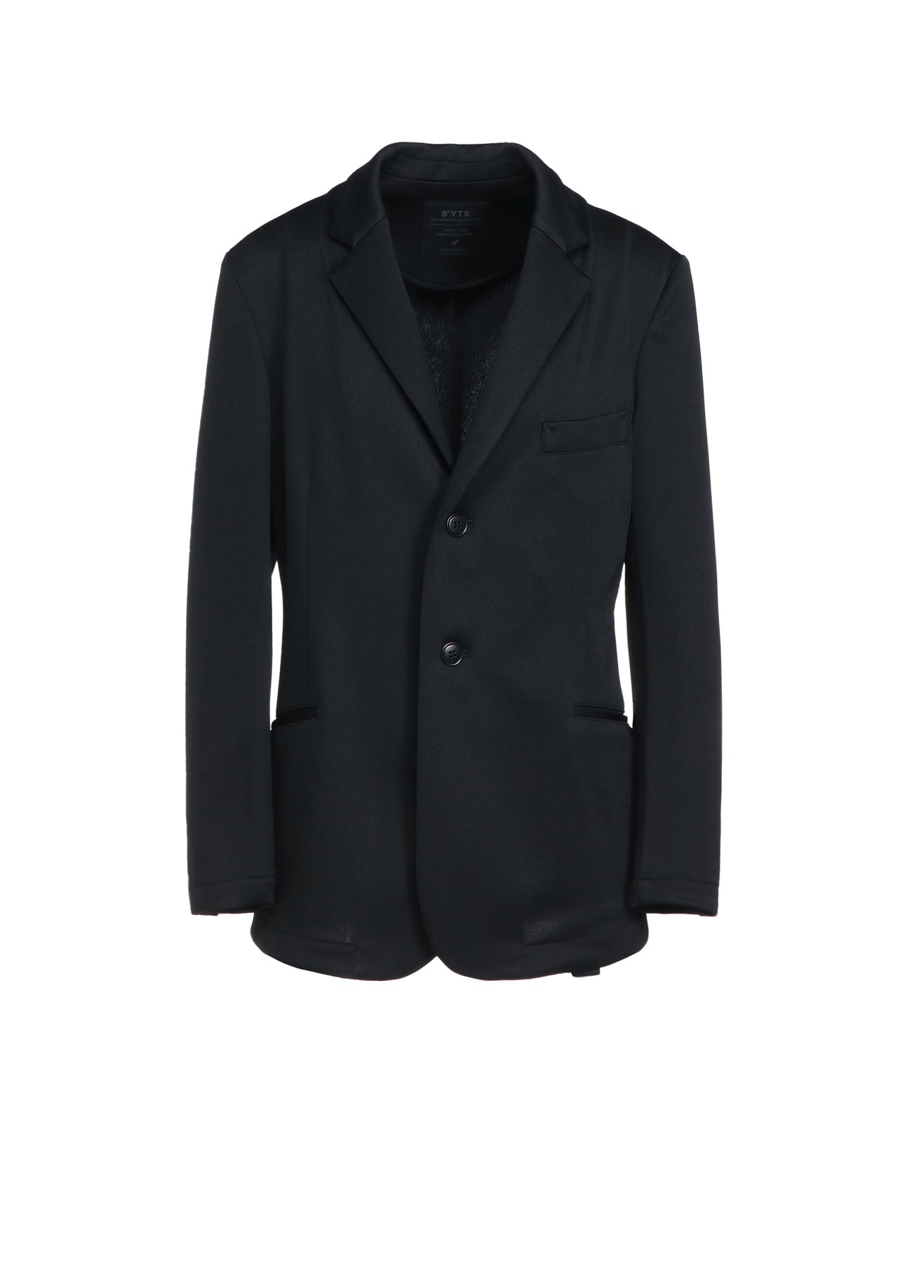 POLYESTER SMOOTH JERSEY NOTCHED LAPELS SLIM JACKET